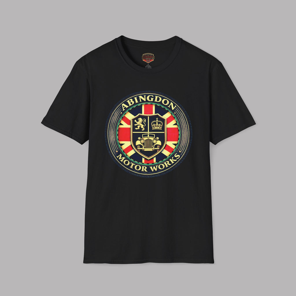 Abingdon Motor Works T‑Shirt — Vintage British Car Emblem Tee