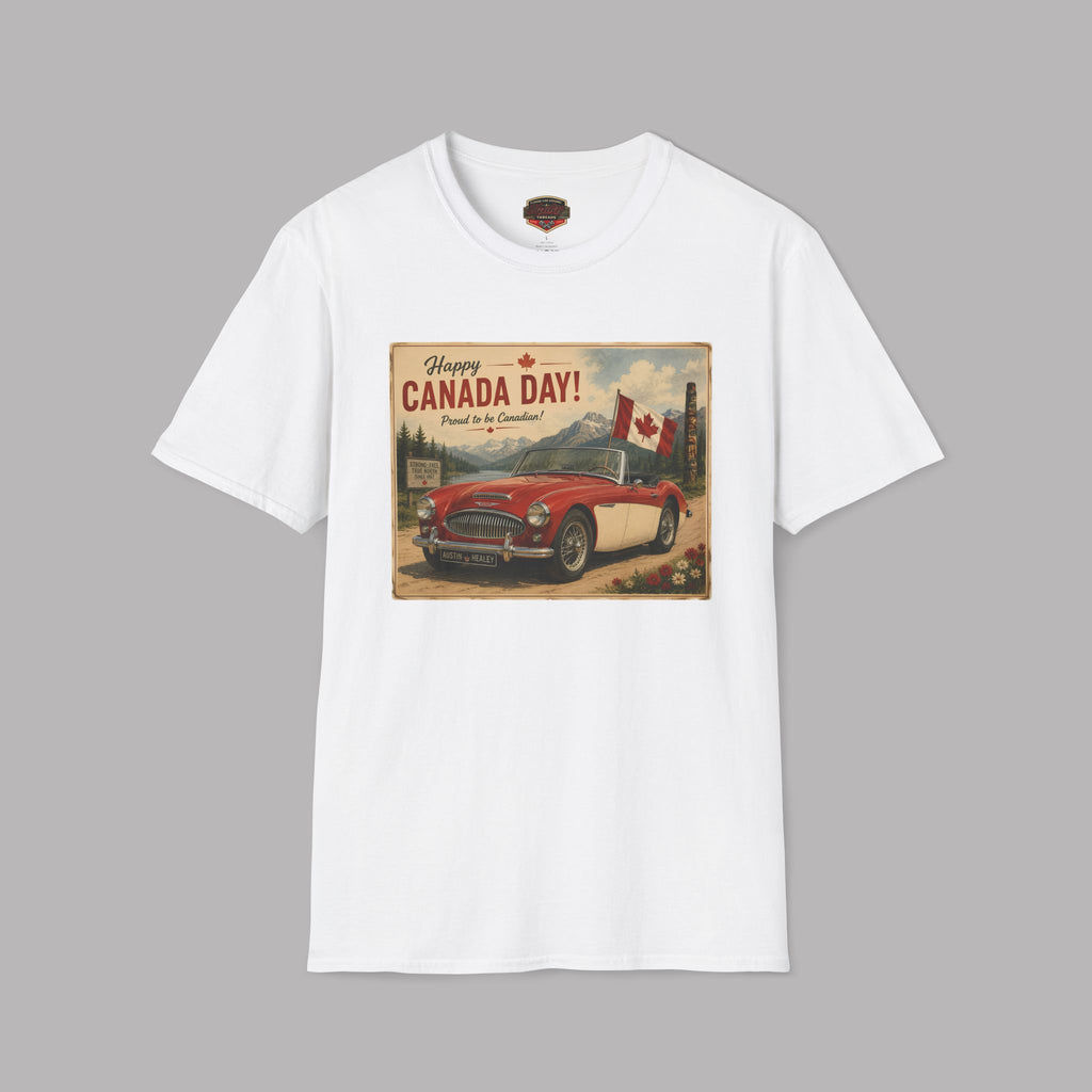 Happy Canada Day Classic Roadster T-Shirt – Vintage British Sports Car Tee