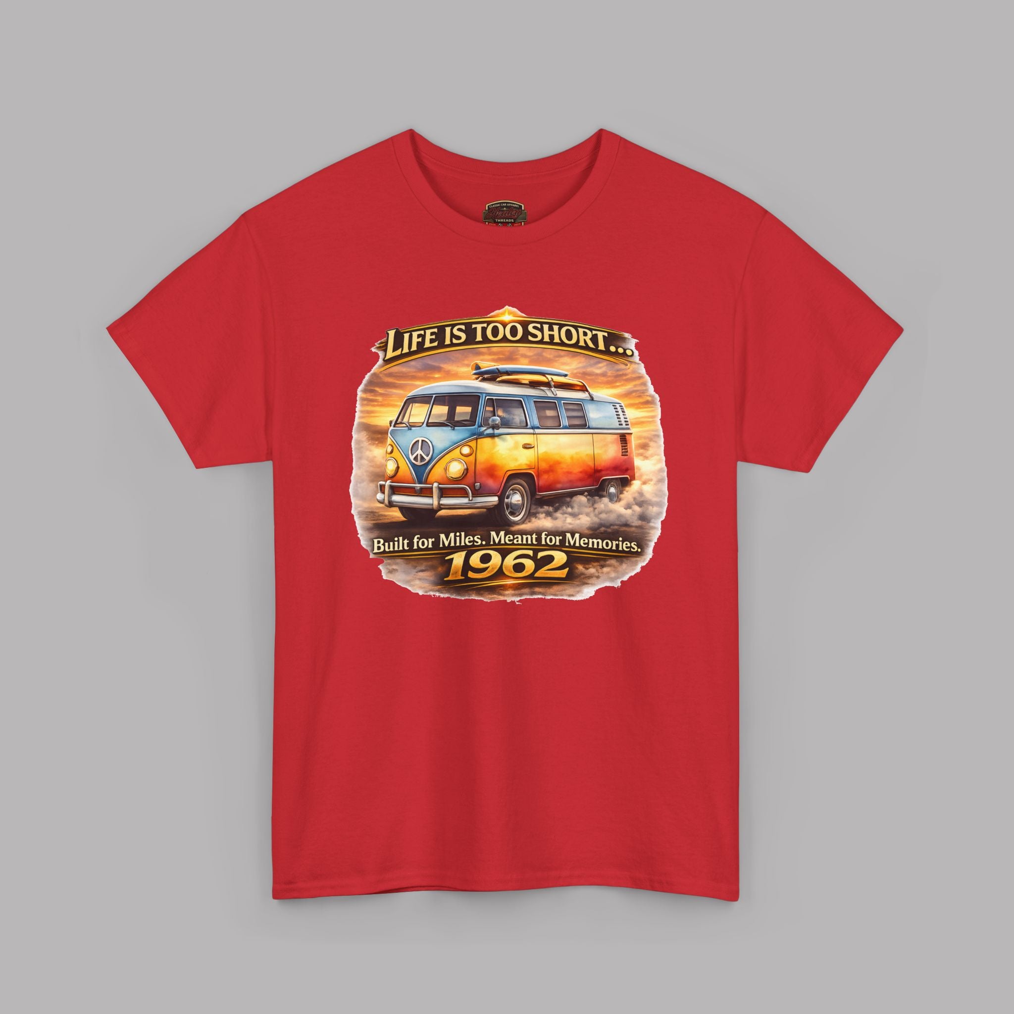 Life Is Too Short Retro Van Tee | Vintage Road Trip Shirt