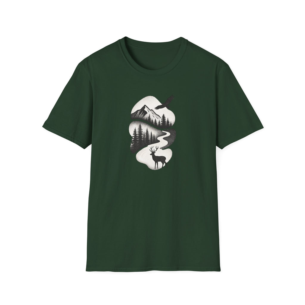 Deer in Mountain Landscape T-Shirt