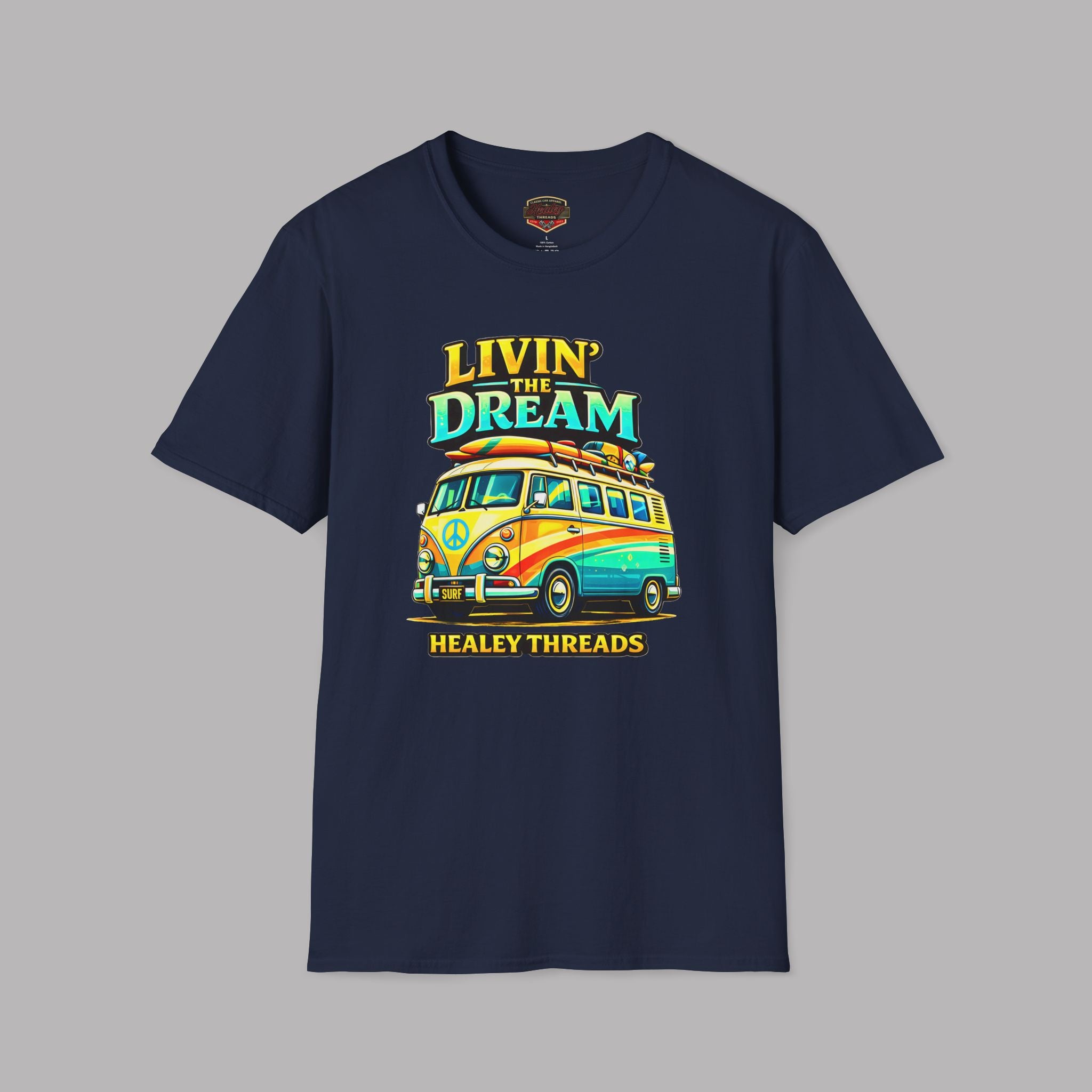 Livin' the Dream Retro Surf Van T-Shirt - Healey Threads Tee