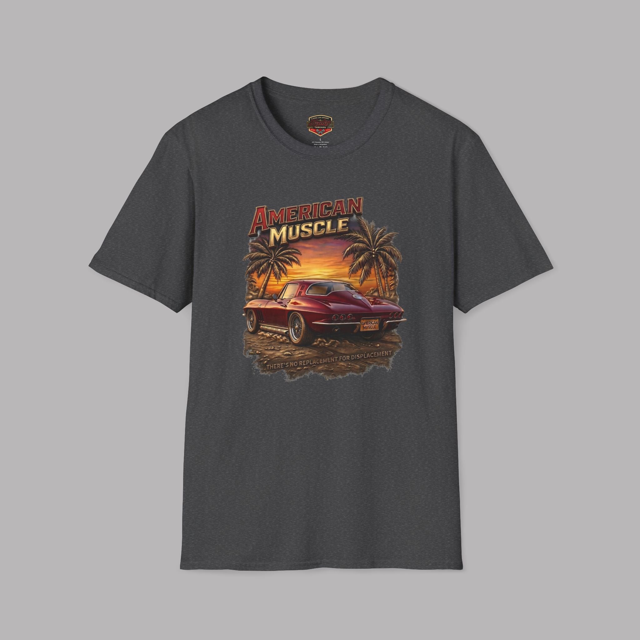 American Muscle Stingray T-Shirt - Retro Sunset Car Tee