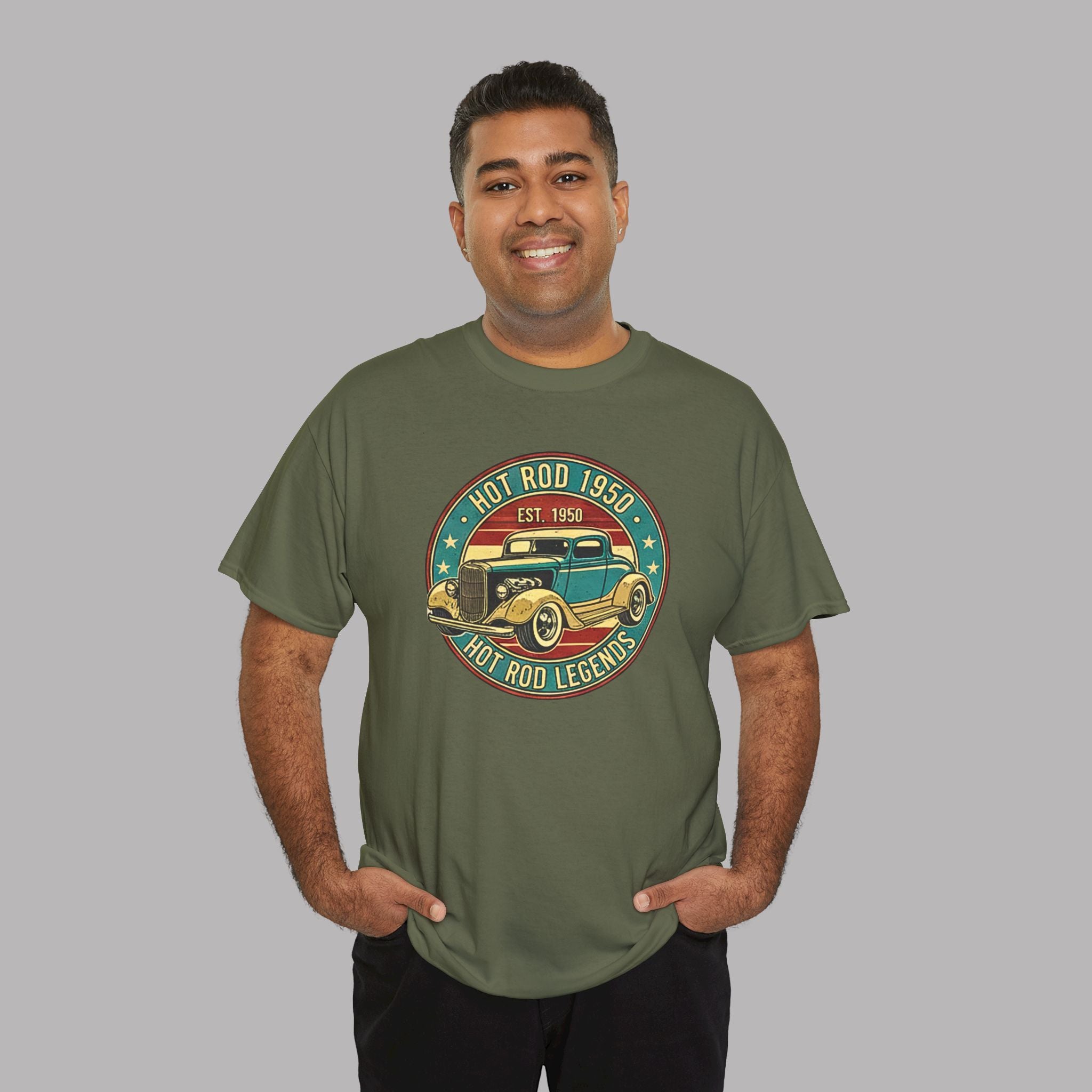 Hot Rod 1950 T-Shirt – Vintage Classic Car Graphic Tee