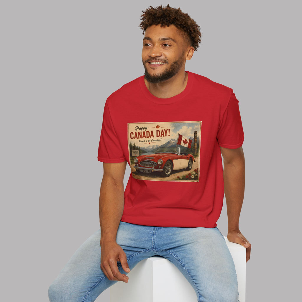 Happy Canada Day Classic Roadster T-Shirt – Vintage British Sports Car Tee