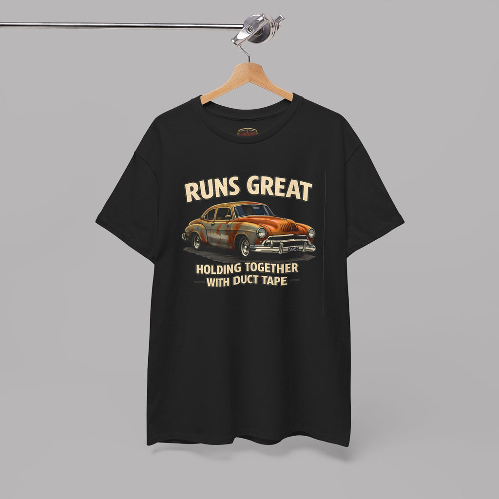 Vintage Car 'Runs Great' Tee | Classic Hot Rod Graphic Shirt