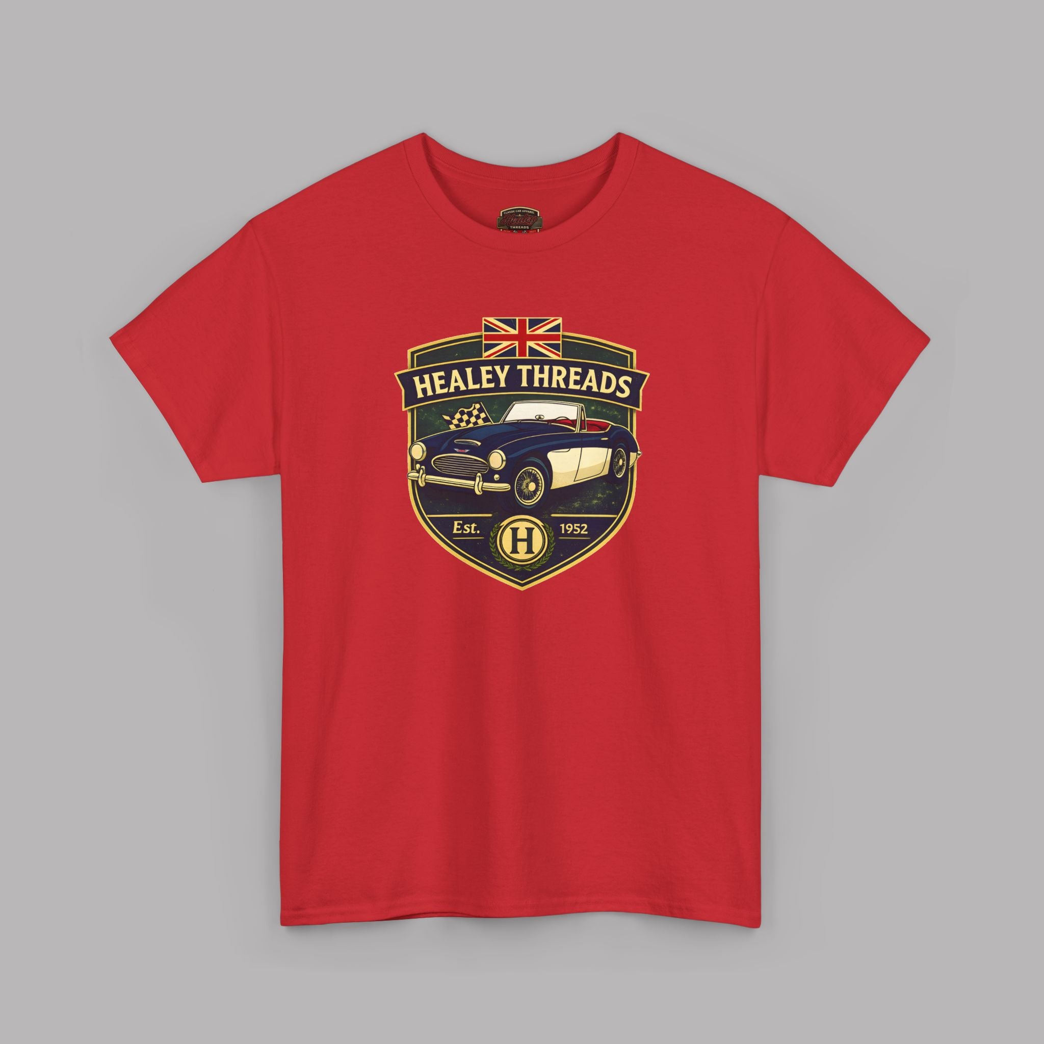 Vintage British Roadster Badge Tee | Classic Racing Shirt
