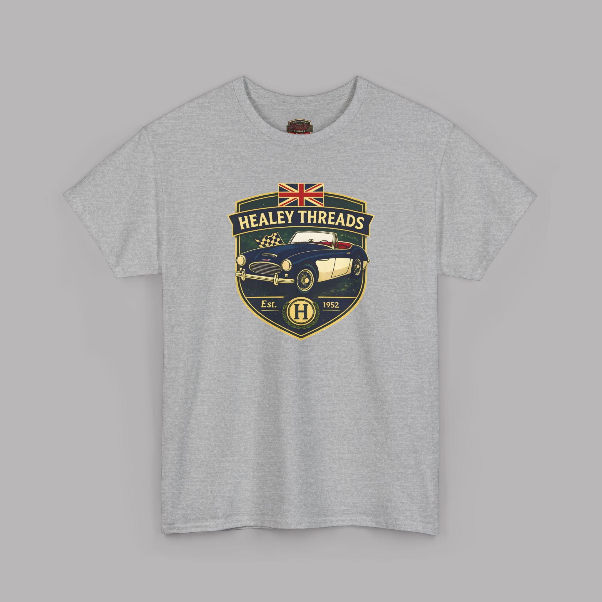 Vintage British Roadster Badge Tee | Classic Racing Shirt