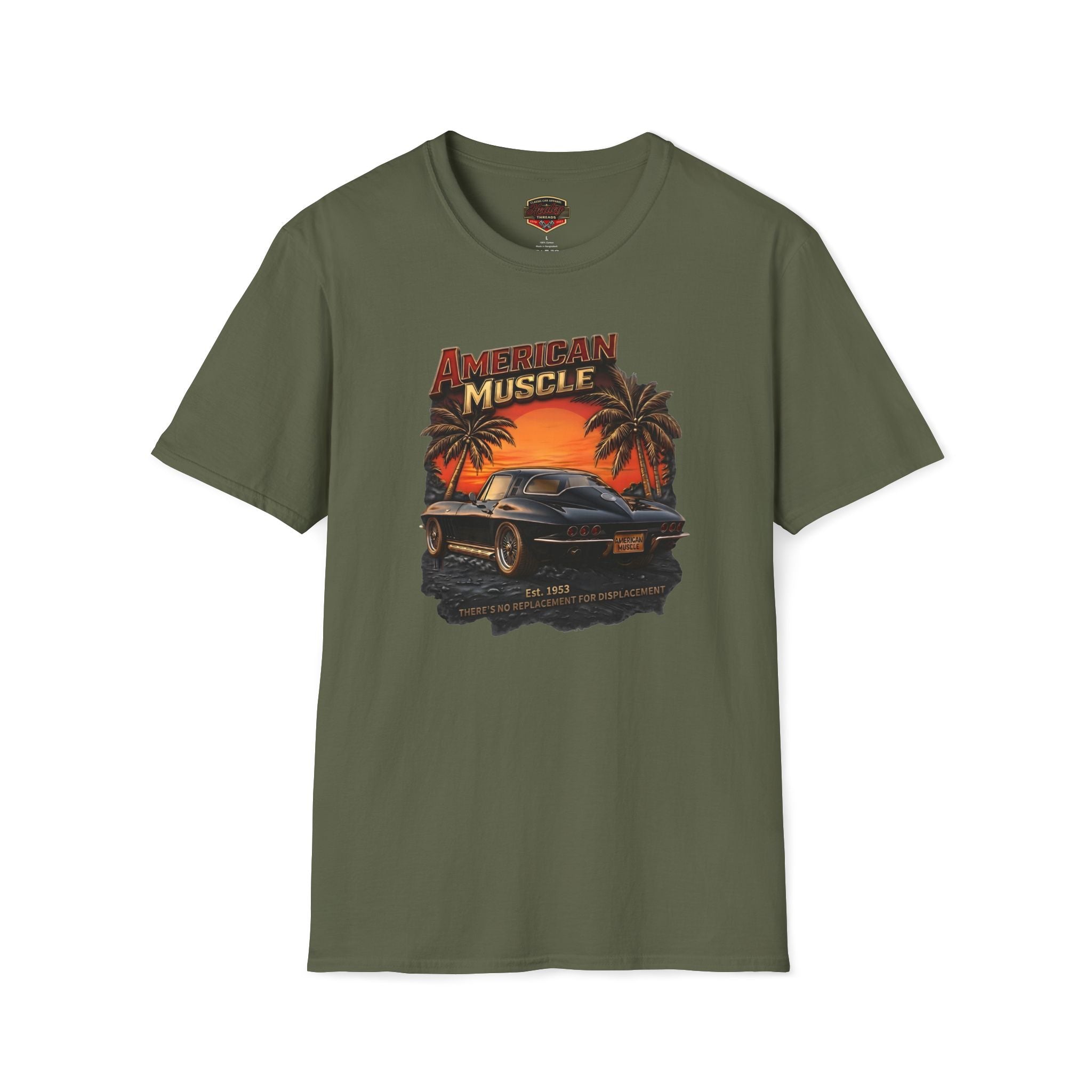 American Muscle Sunset T-Shirt - Retro Sports Car Tee