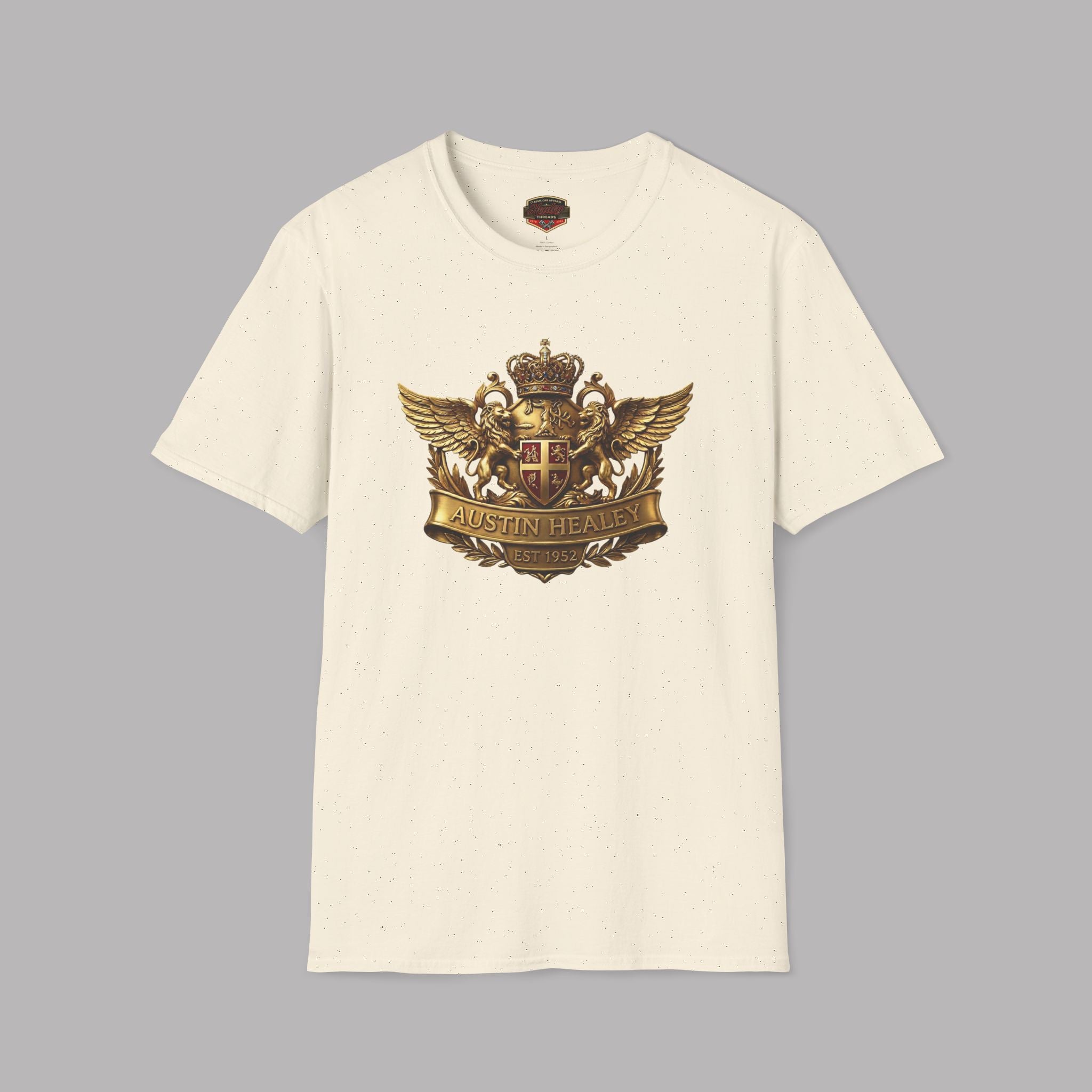 Crowned Lion Crest Tee | Vintage Roadster Gift Shirt