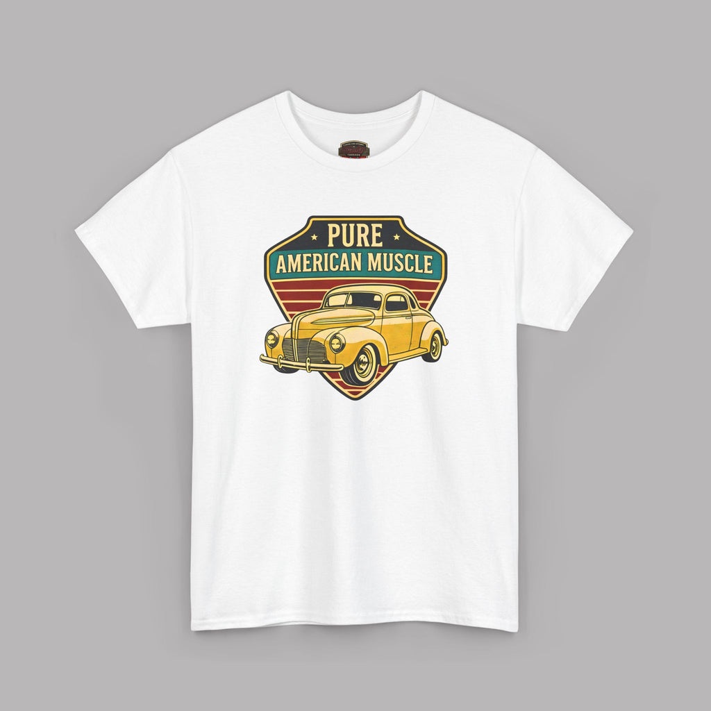 Yellow Hot Rod Shield Tee | Vintage Coupe Graphic Shirt