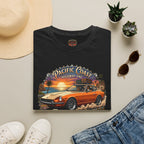 Classic Japanese Sports Coupe Sunset Coast Highway Vintage Tee