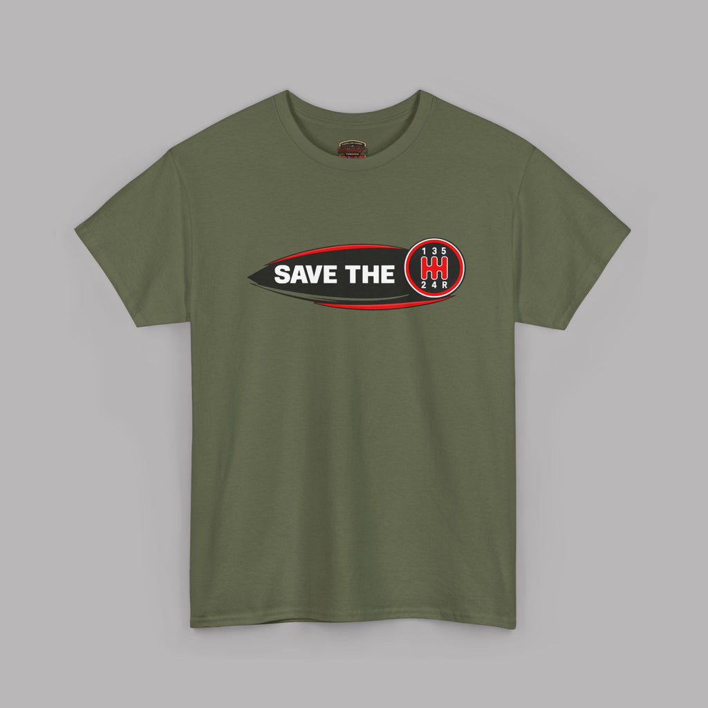 Save the Manual T-Shirt – Retro Shift Pattern Tee