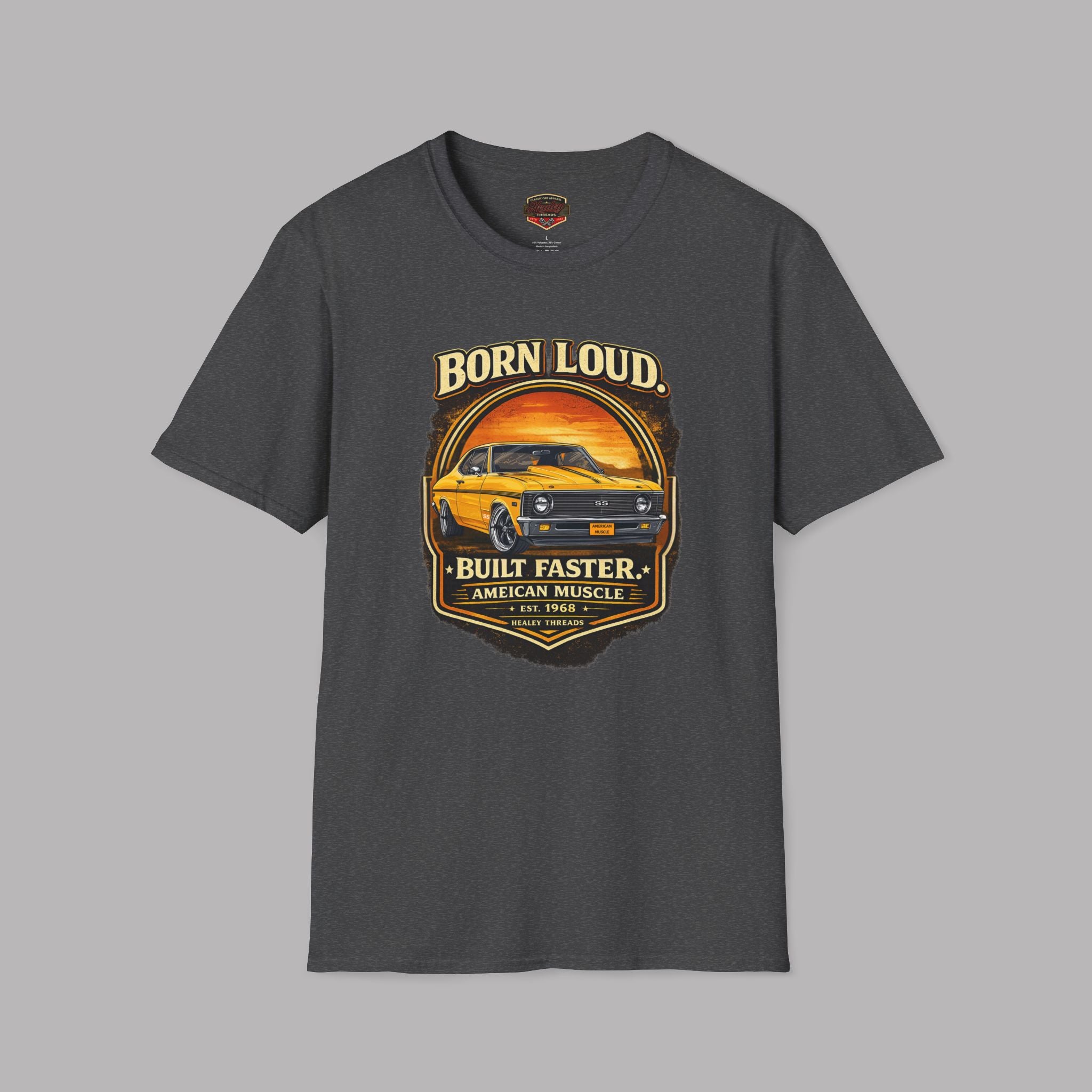 Chevy Nova SS T-Shirt - Born Loud Built Faster Muscle Tee
