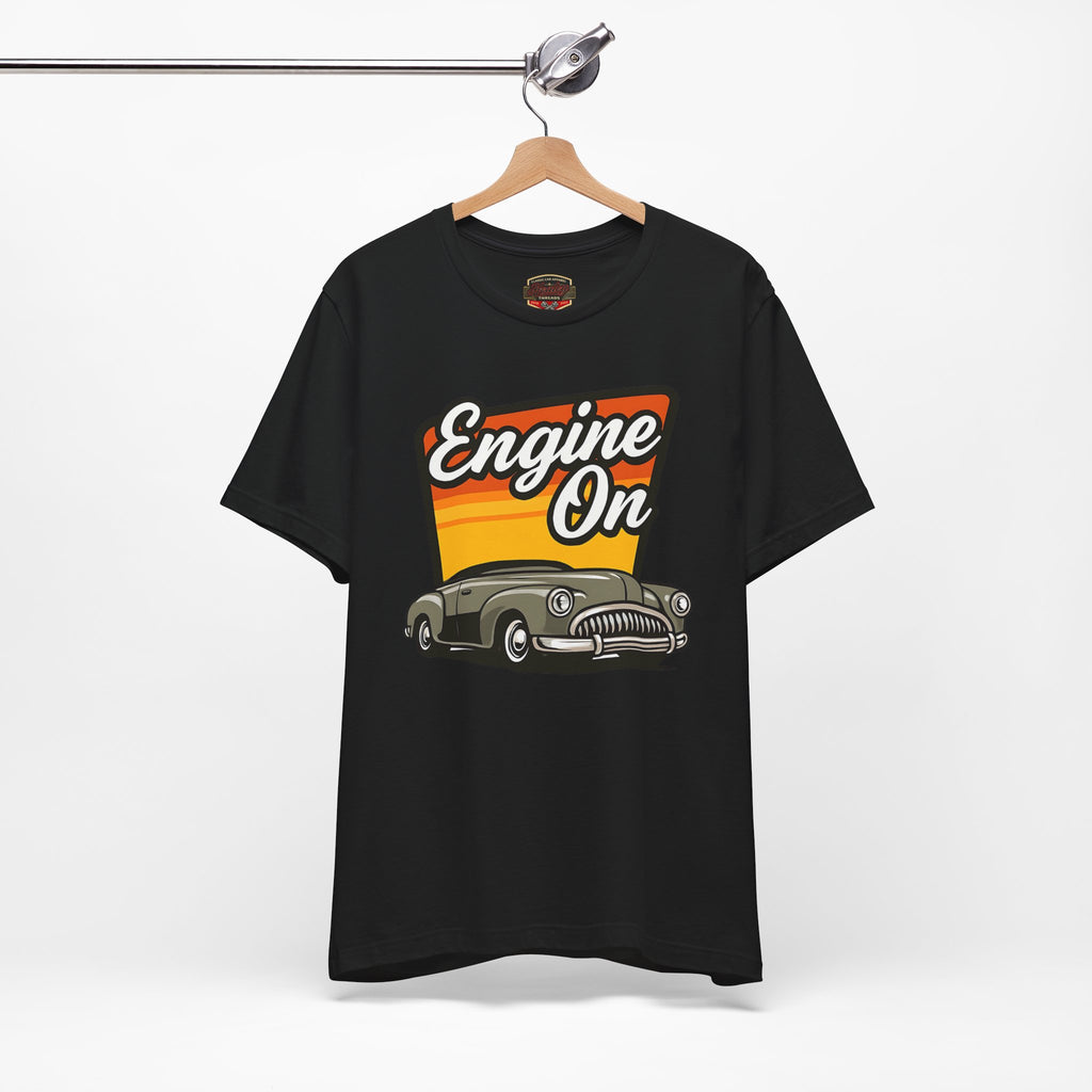 Engine On Vintage Car T-Shirt - Retro Classic Auto Tee