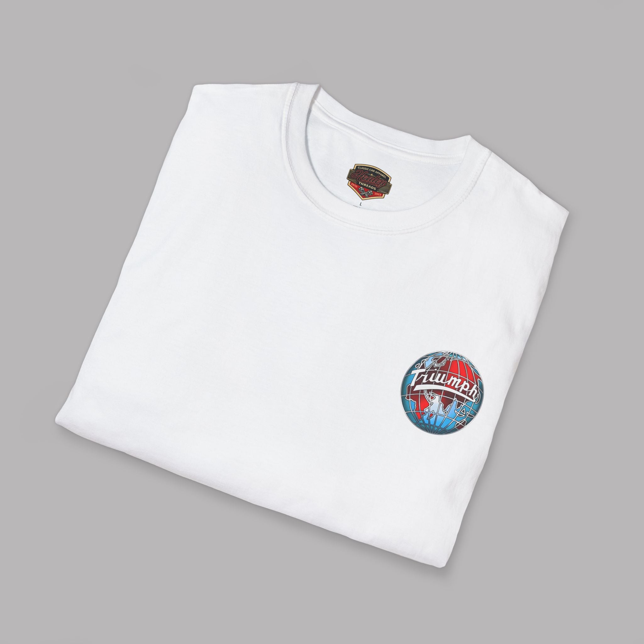 Vintage Triumph Globe T-Shirt – Classic British Moto Tee