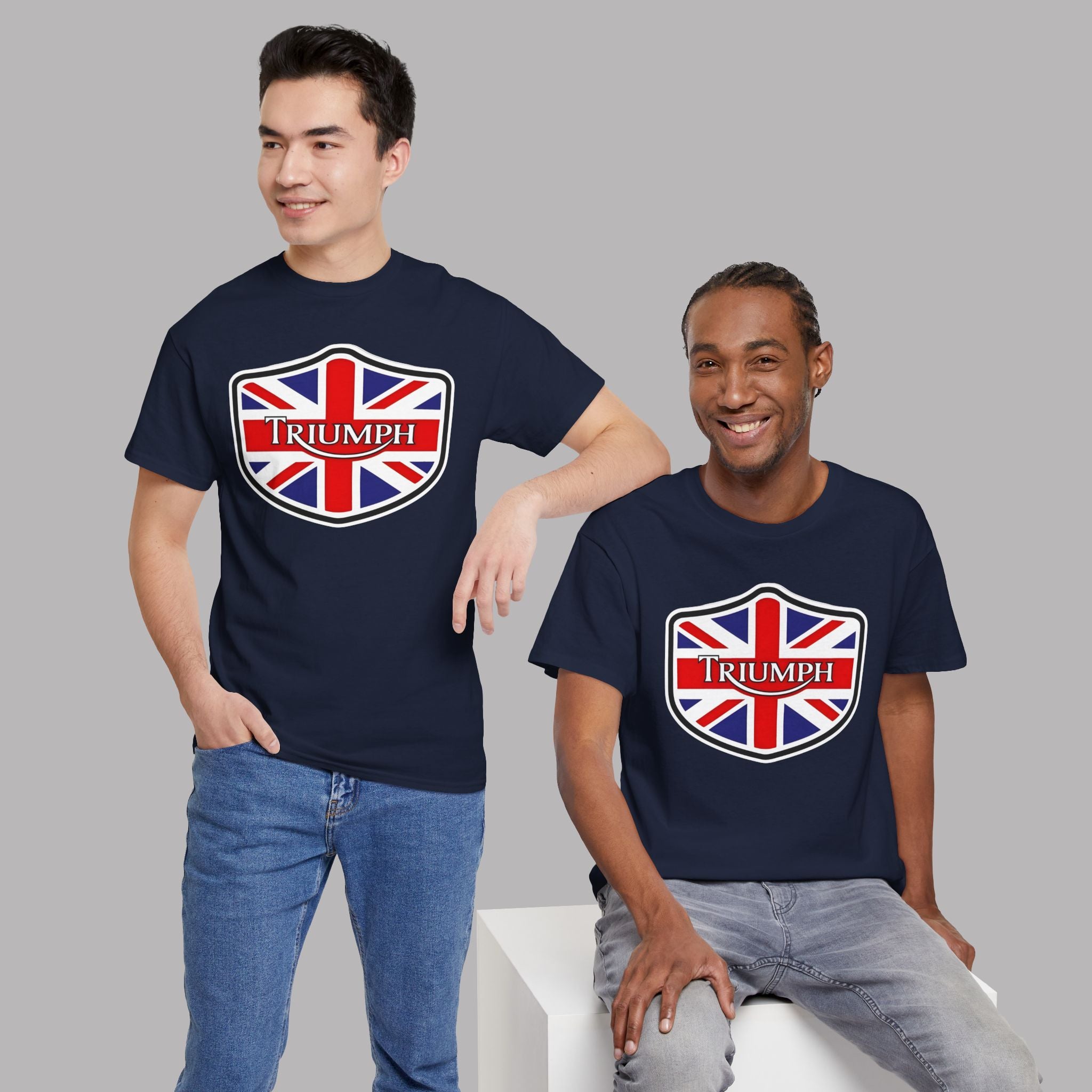 Triumph Union Jack Shield T-Shirt - British Car Lover Tee
