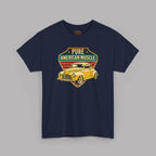 Yellow Hot Rod Shield Tee | Vintage Coupe Graphic Shirt