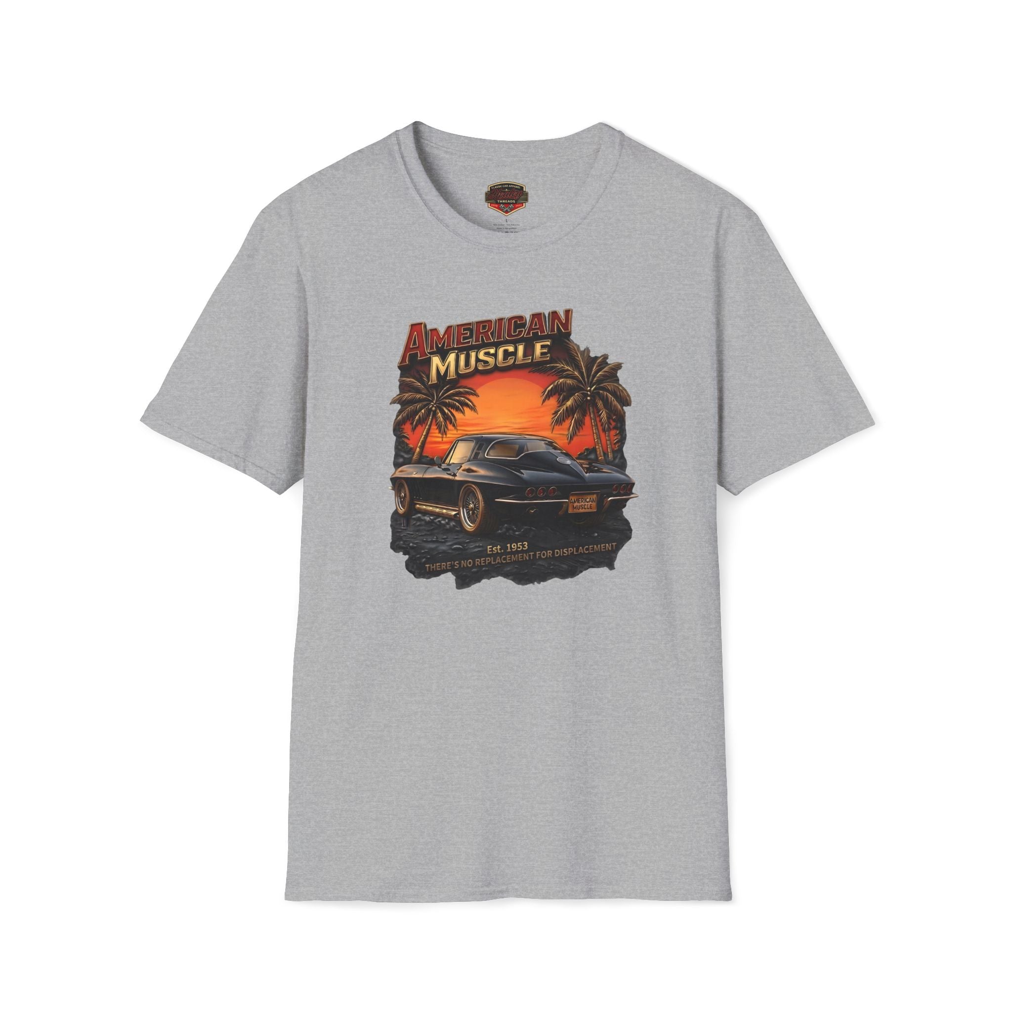 American Muscle Sunset T-Shirt - Retro Sports Car Tee