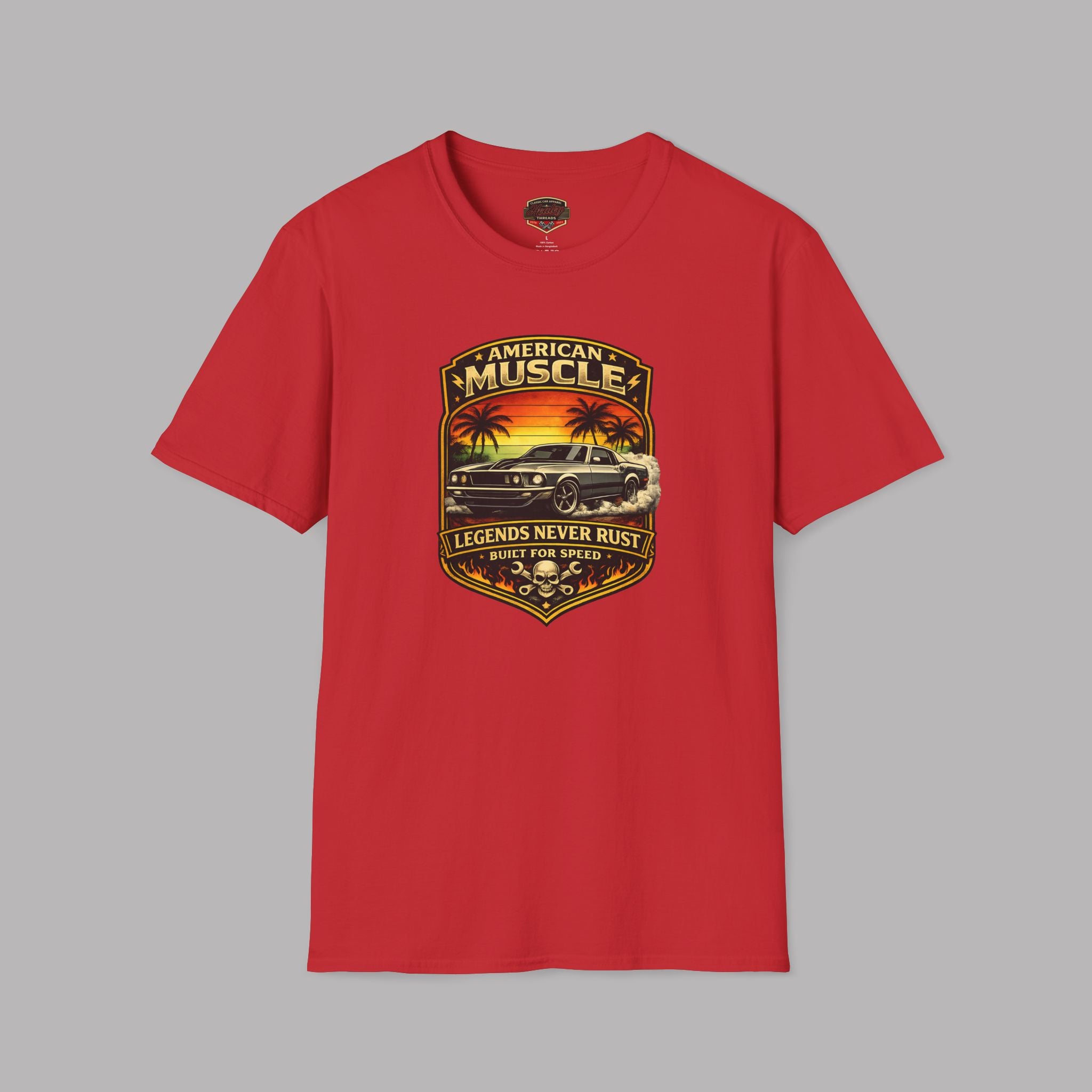 Legends Never Rust American Muscle Tee | Classic Car Shirt