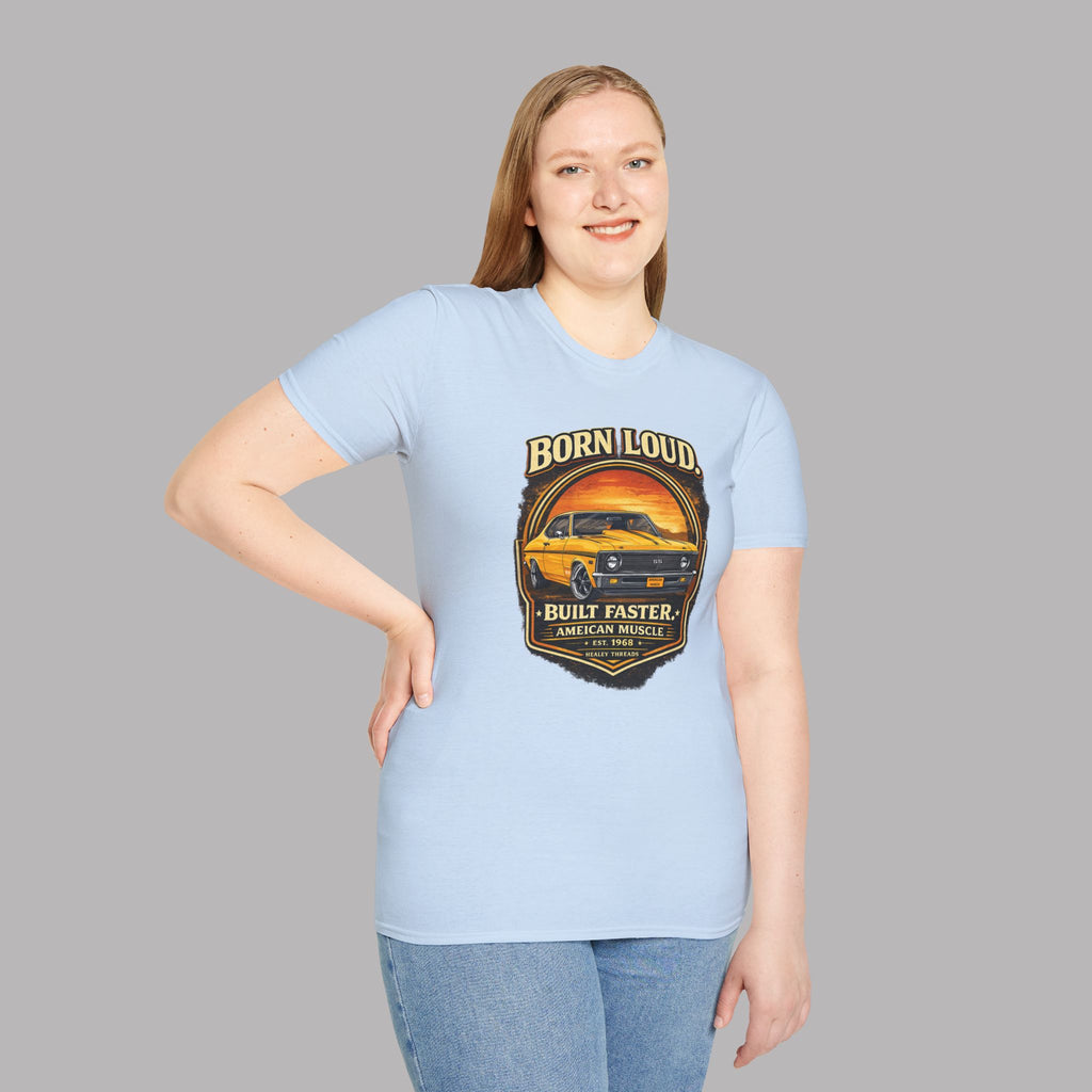 Chevy Nova SS T-Shirt - Born Loud Built Faster Muscle Tee