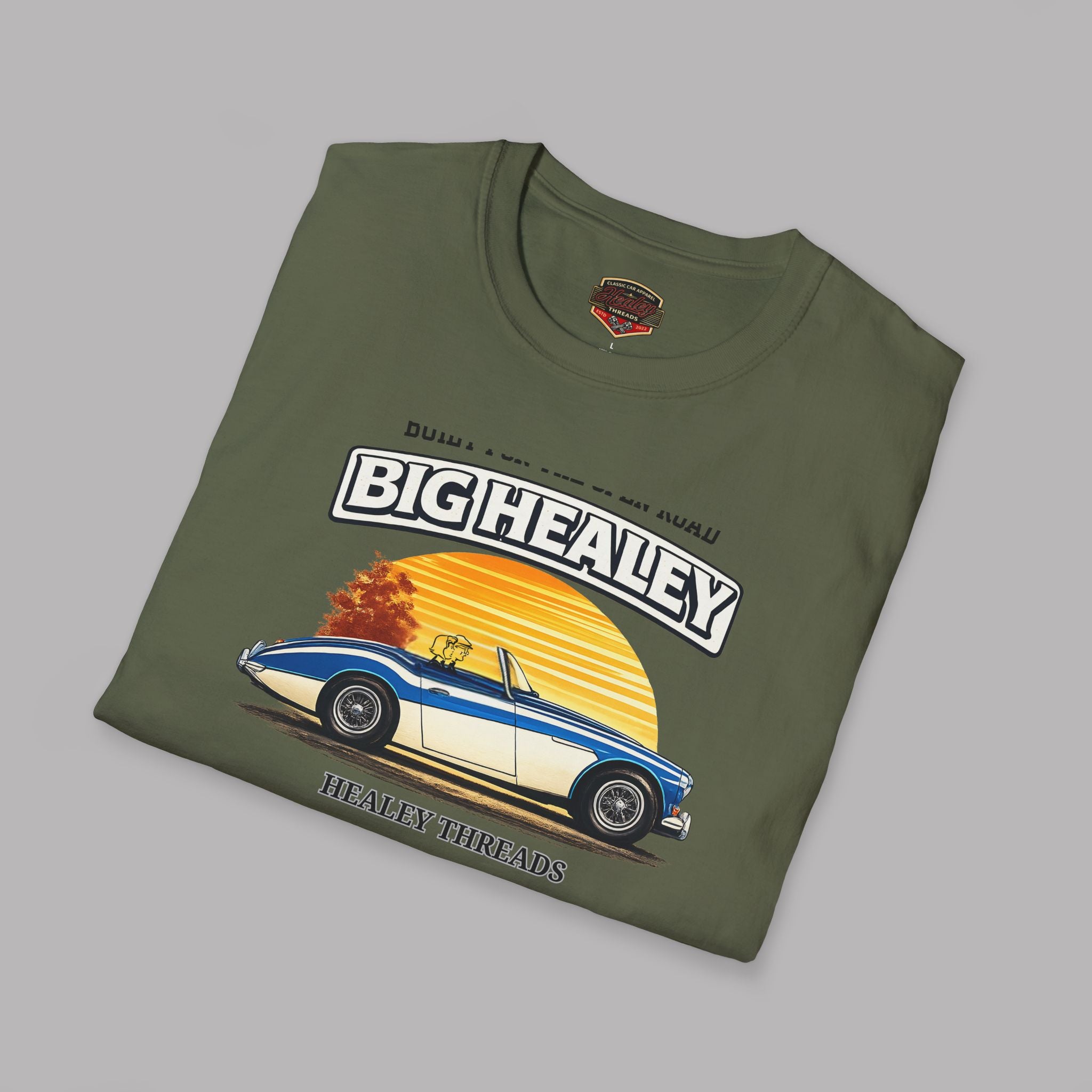 Big Healey T-Shirt — Retro Sunset Austin Healey Graphic Tee