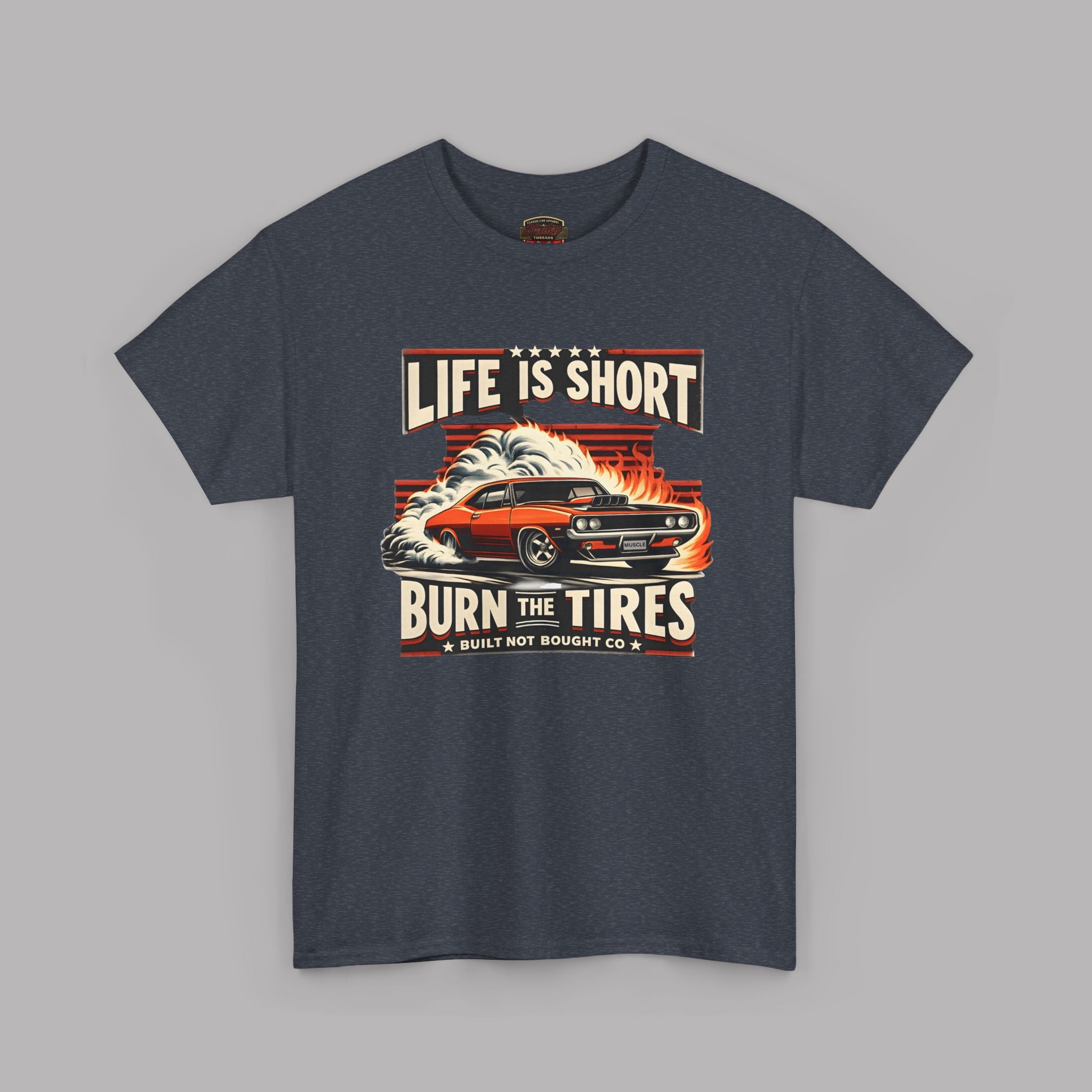Vintage Muscle Car T-Shirt – Burn the Tires Tee