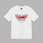 Ash t-shirt with vintage car design on a gray background