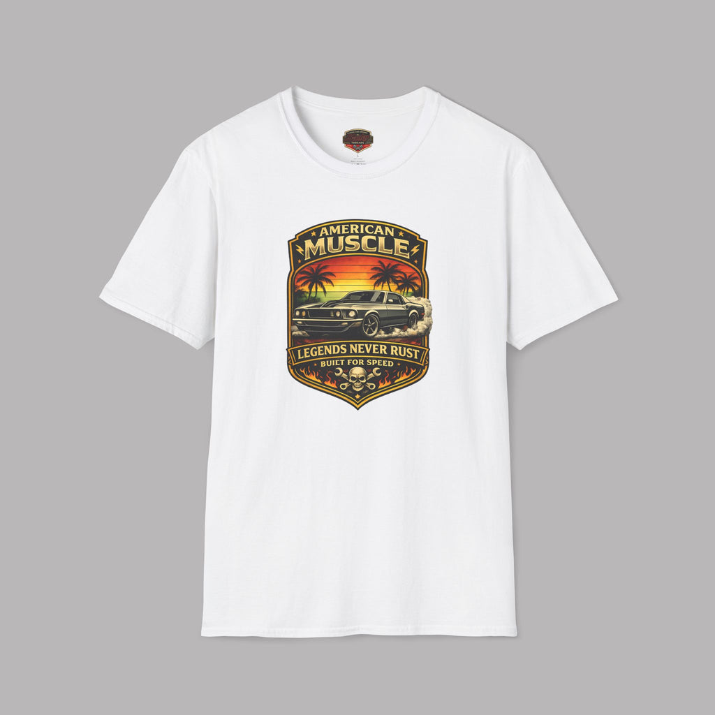 Legends Never Rust American Muscle Tee | Classic Car Shirt