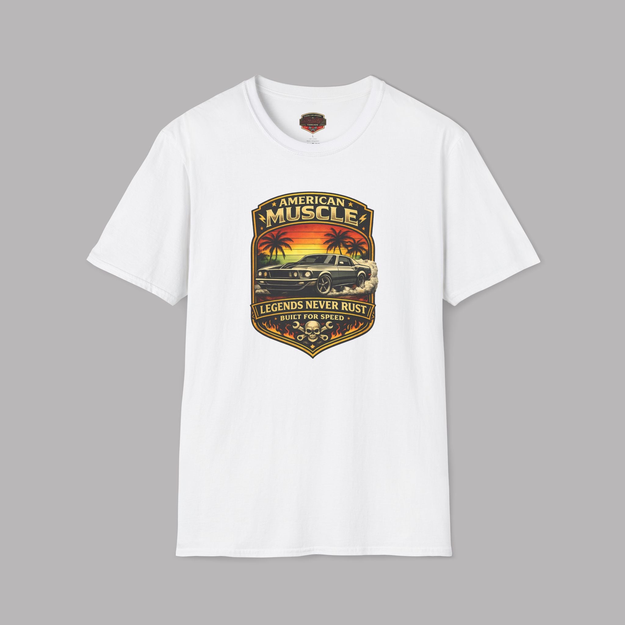 Legends Never Rust American Muscle Tee | Classic Car Shirt