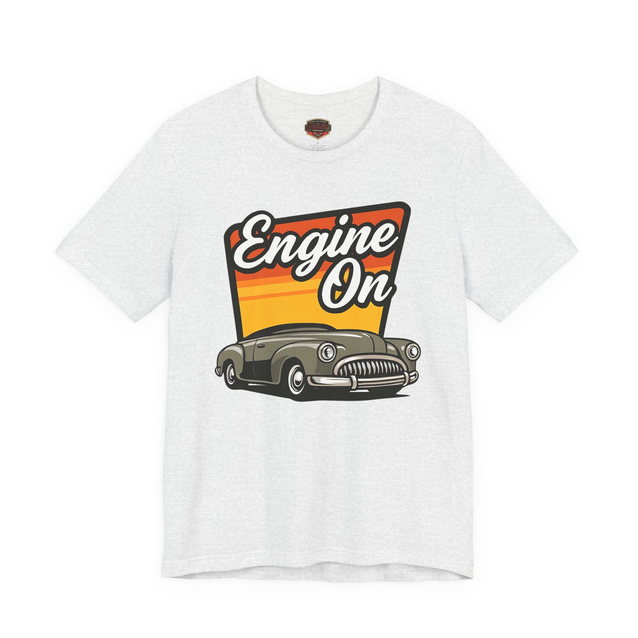 Engine On Vintage Car T-Shirt - Retro Classic Auto Tee