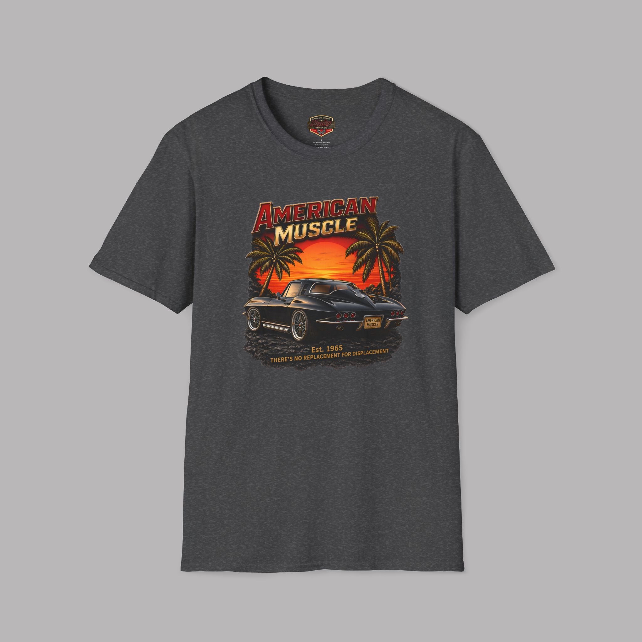 American Muscle T‑Shirt | Vintage Sunset Classic Car Tee