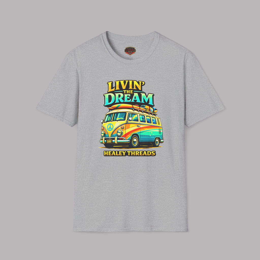 Livin' The Dream Classic Camper T-Shirt - Retro Surf Van Graphic Tee