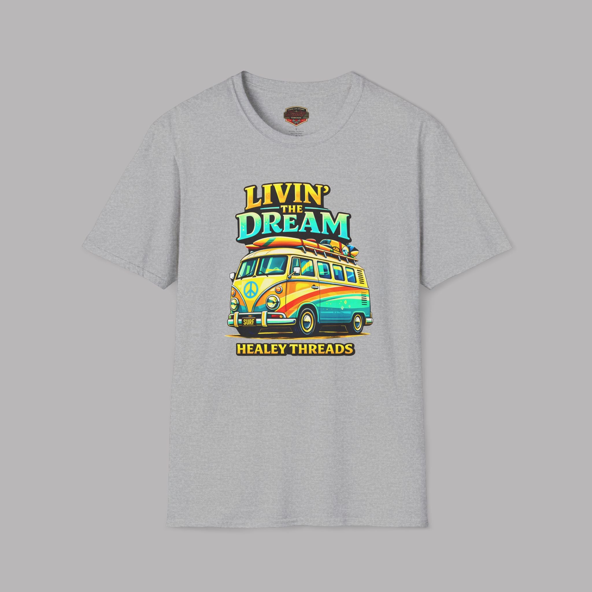Livin' The Dream Classic Camper T-Shirt - Retro Surf Van Graphic Tee