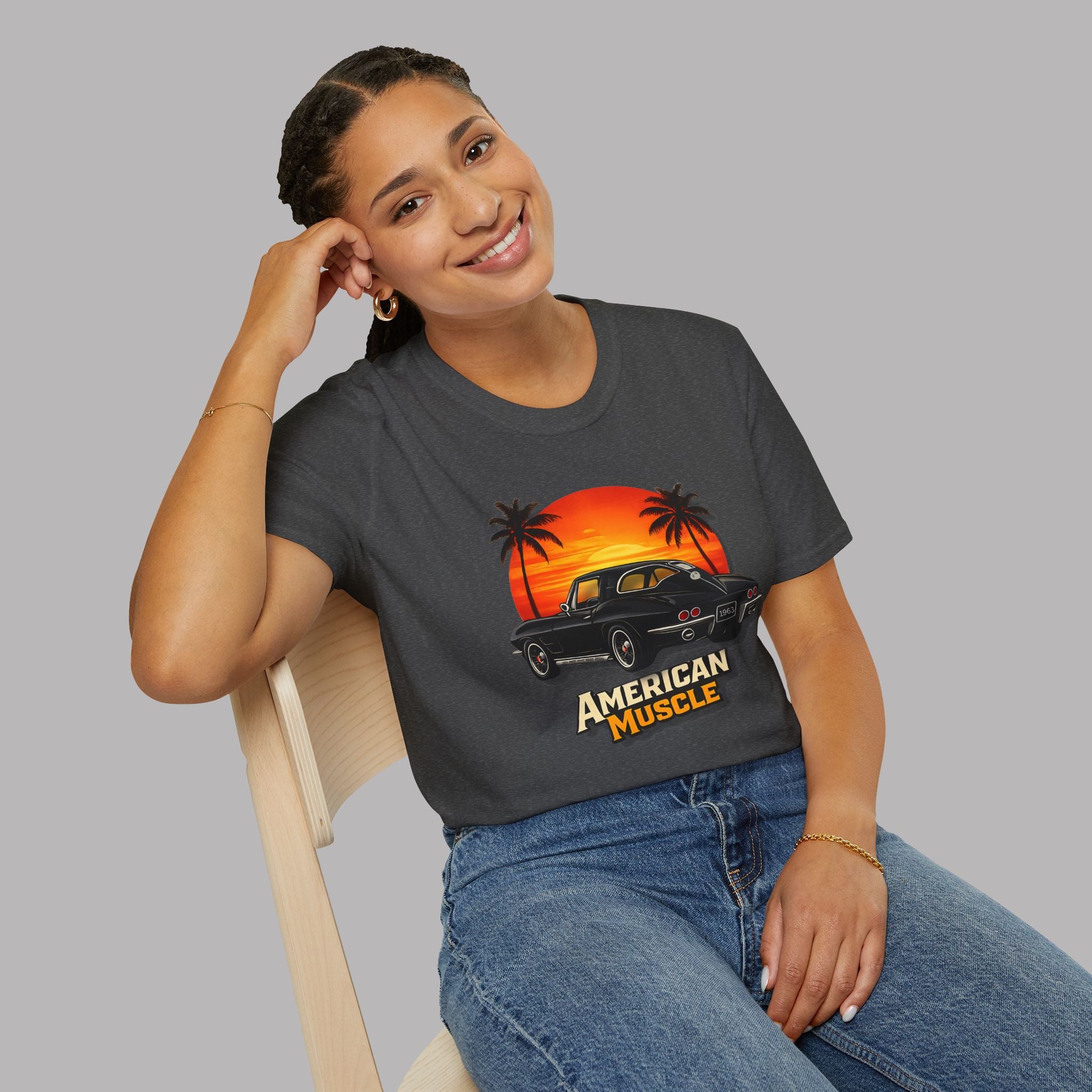 1963 American Muscle Car Graphic Tee - Healey Threads Tee