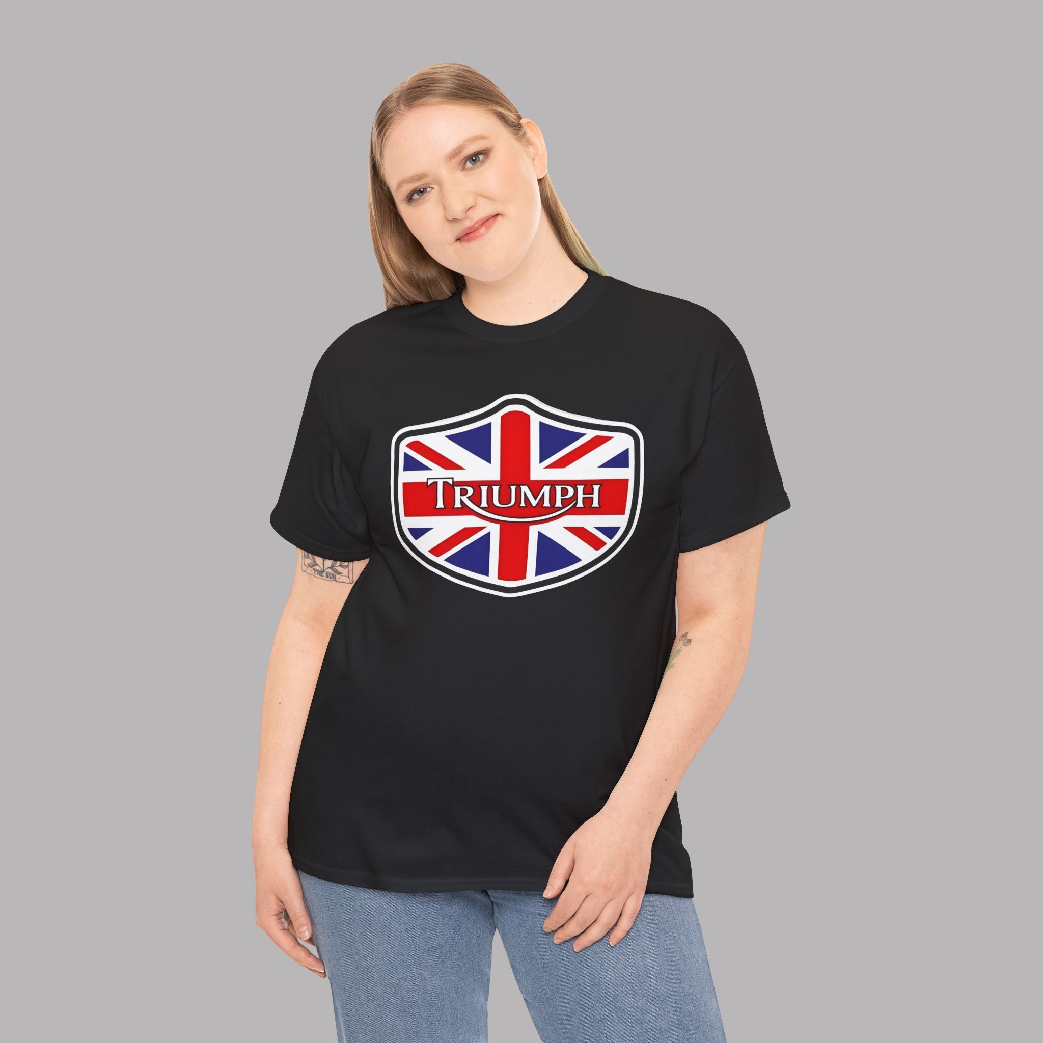 Triumph Union Jack Shield T-Shirt - British Car Lover Tee