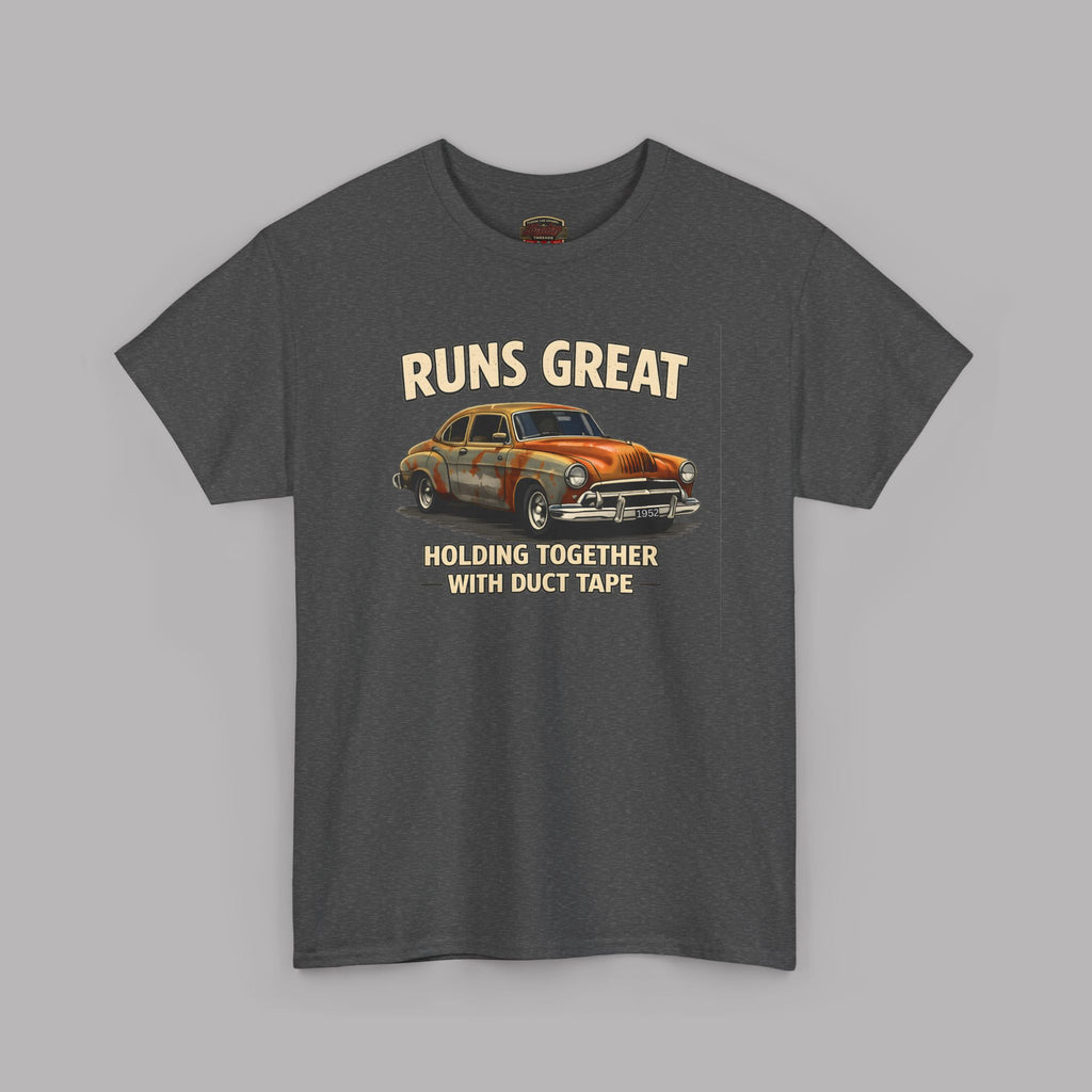 Vintage Car 'Runs Great' Tee | Classic Hot Rod Graphic Shirt