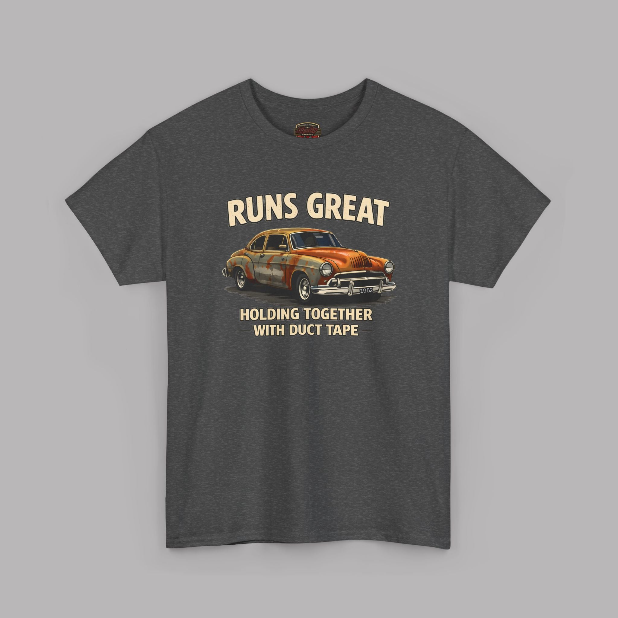 Vintage Car 'Runs Great' Tee | Classic Hot Rod Graphic Shirt