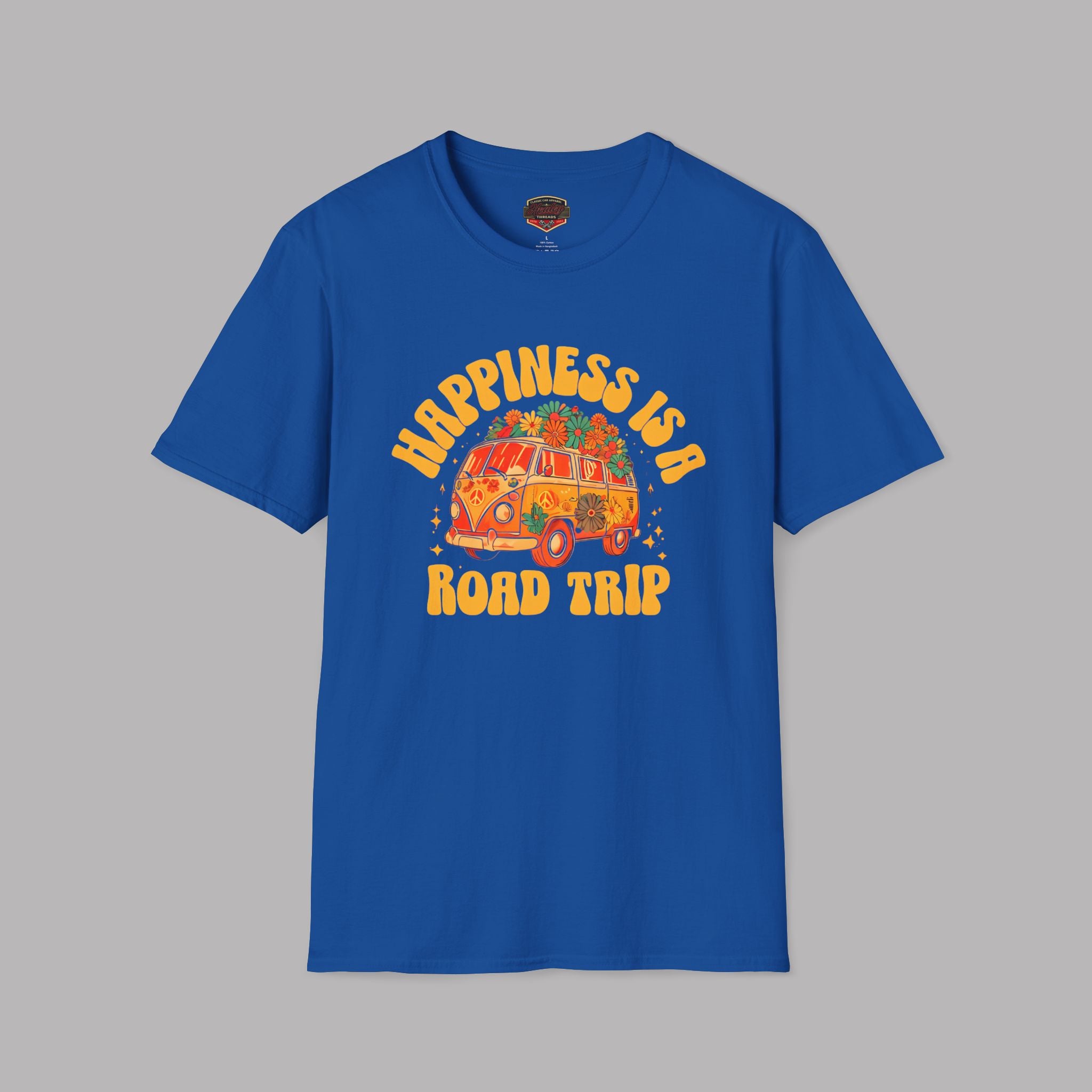 Happiness Is a Road Trip Tee | Retro Boho Van Gift Shirt