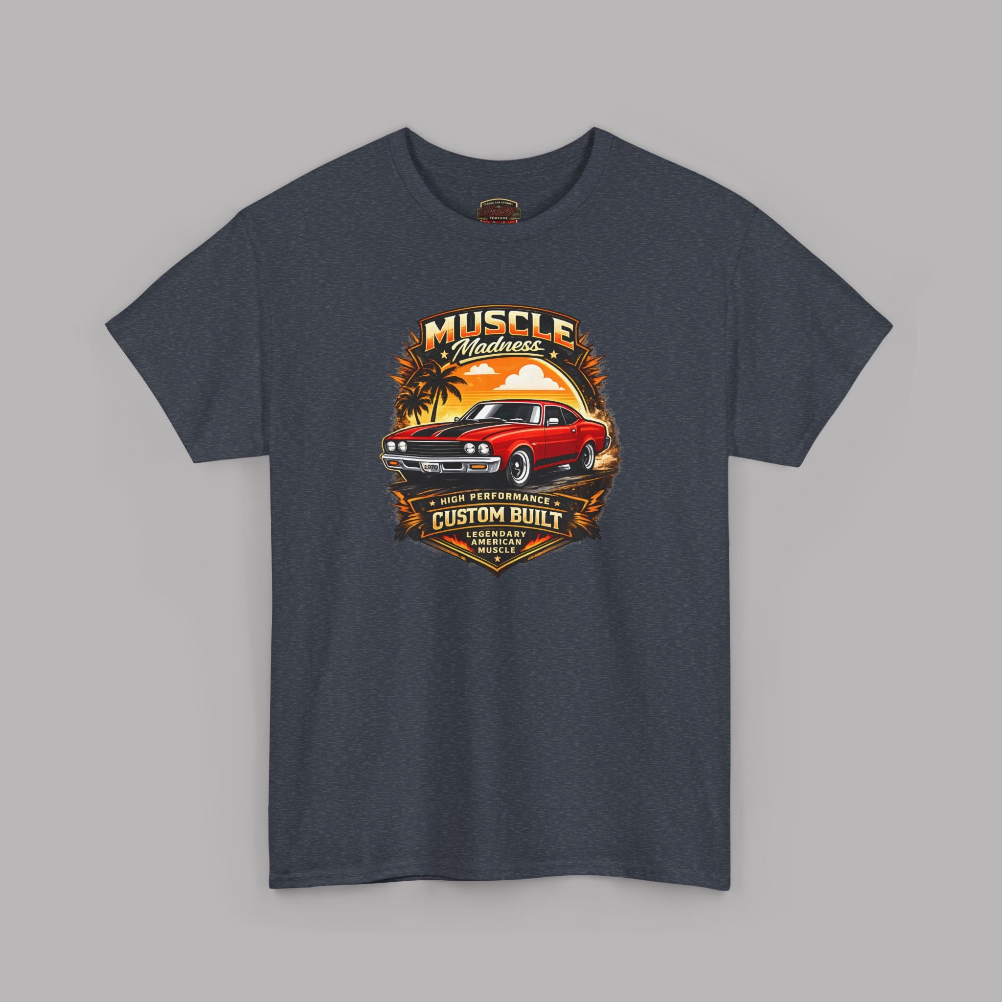 Vintage Chevy Muscle Car T Shirt – Retro Sunset Classic Tee