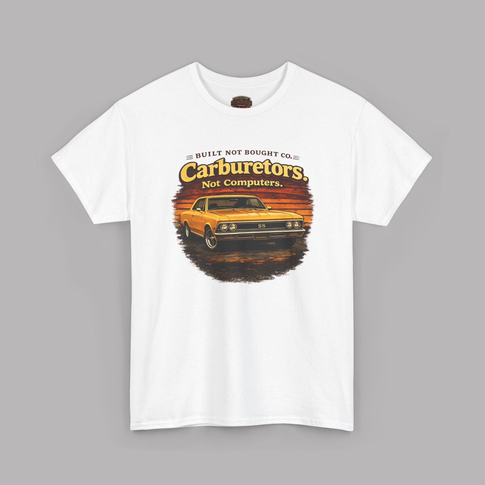 Carburetors Not Computers T-Shirt - Vintage Muscle Car Tee