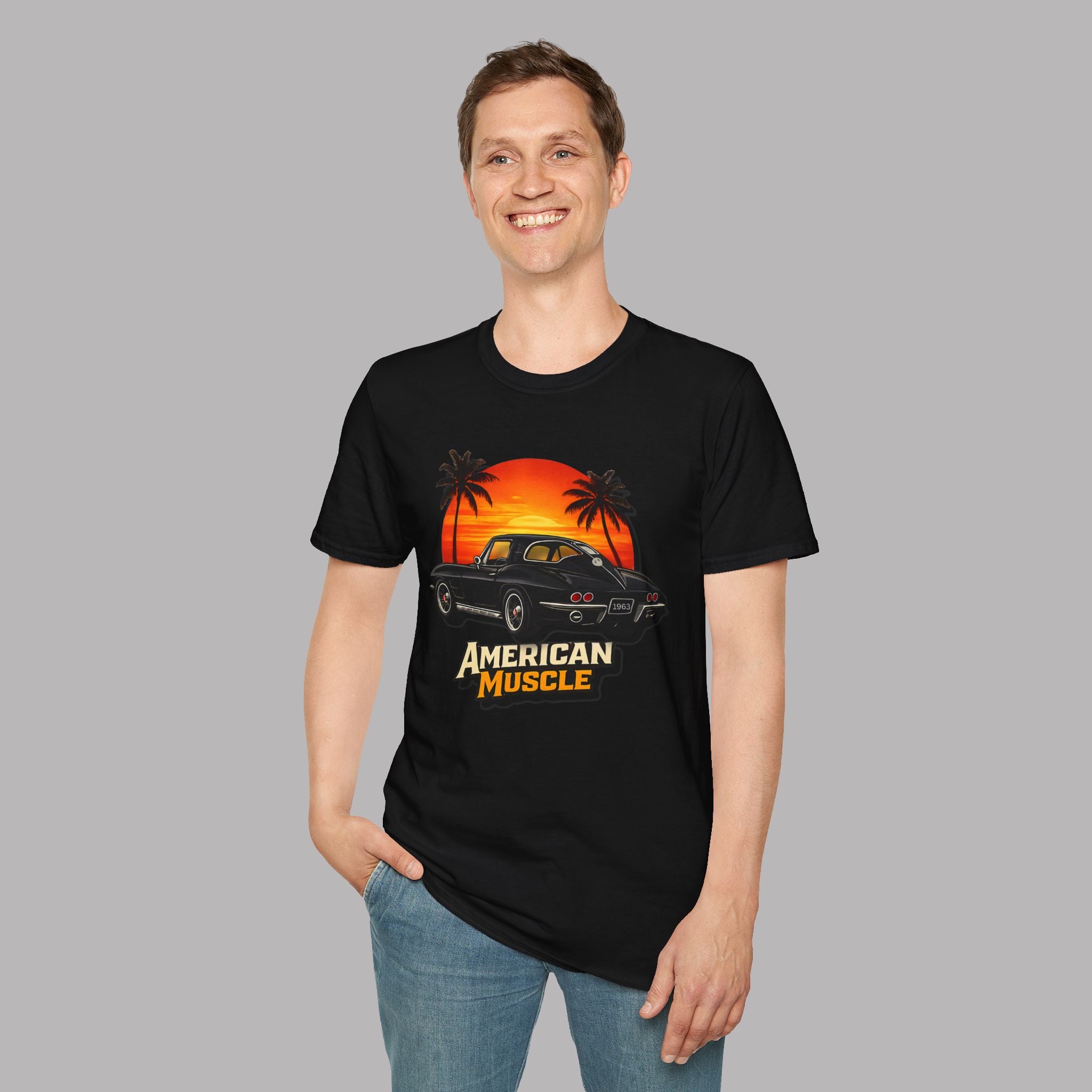 1963 American Muscle Car Graphic Tee - Healey Threads Tee