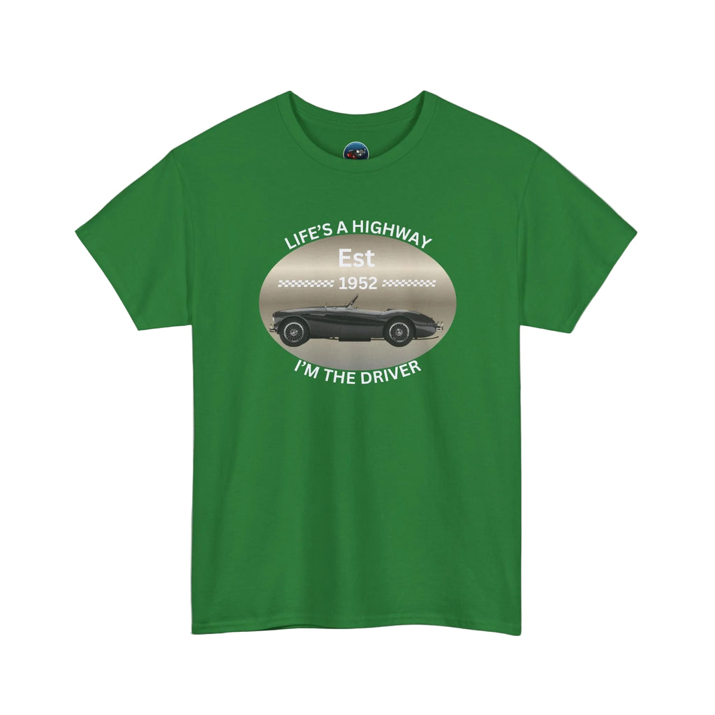 Irish green t-shirt with a graphic design and text on a white background
