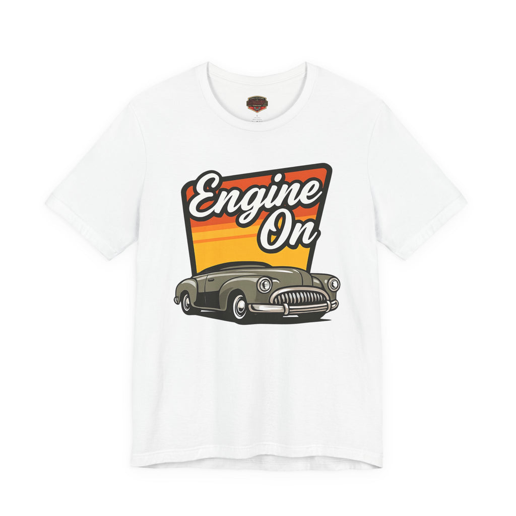 Engine On Vintage Car T-Shirt - Retro Classic Auto Tee