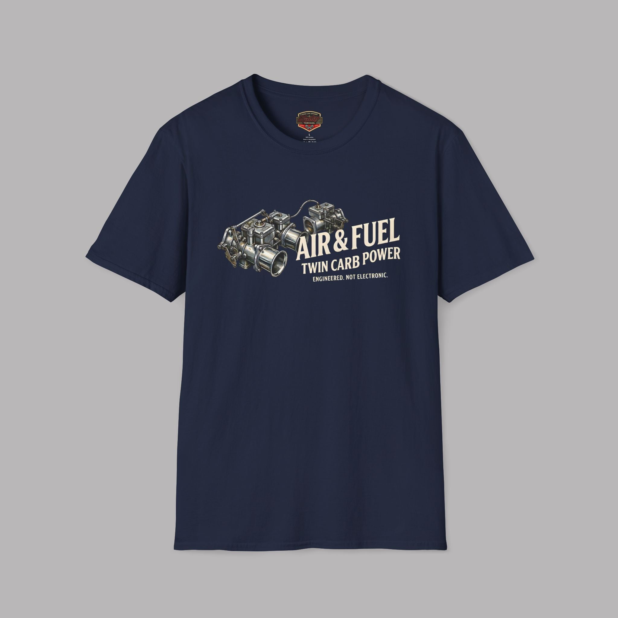 Air & Fuel Twin Carb Power T-Shirt - Engine Illustration Tee