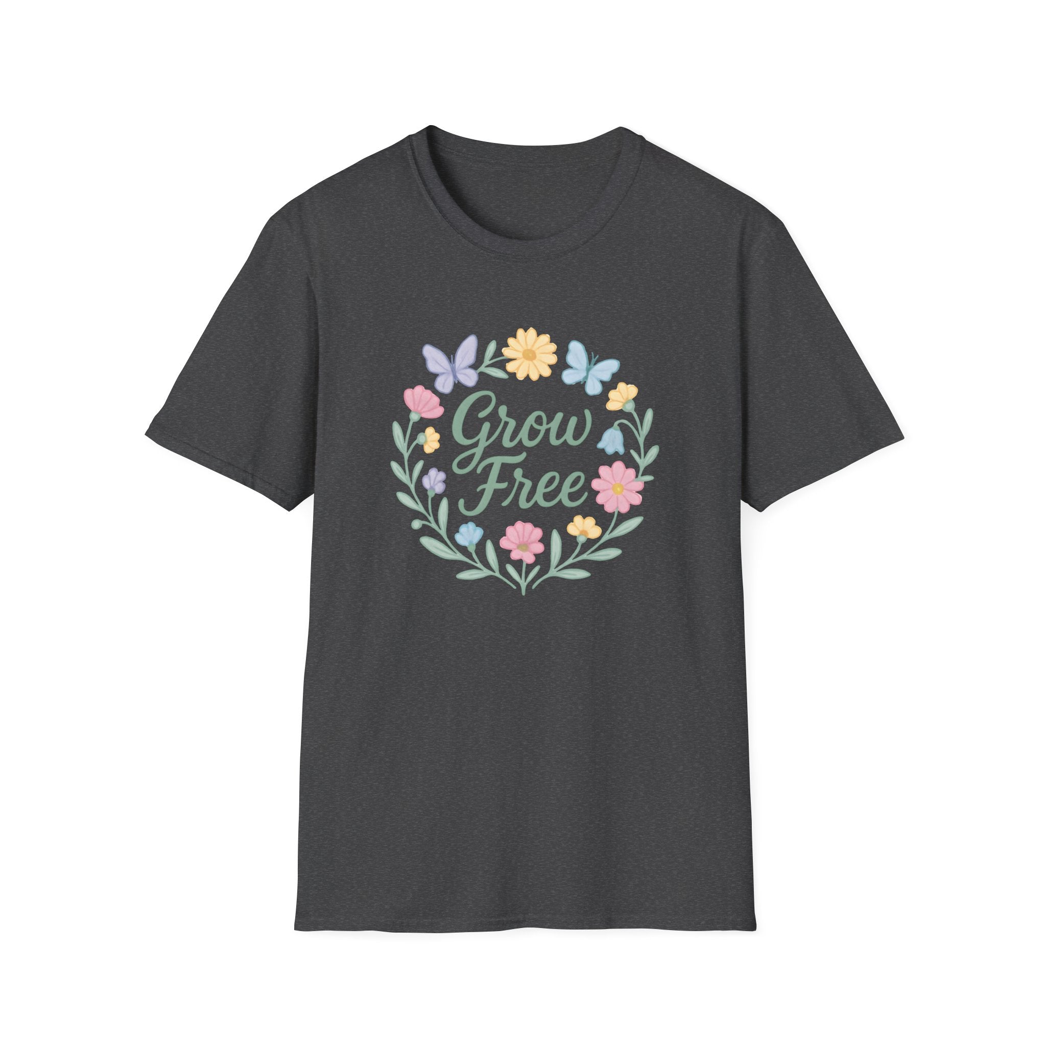 Grow Free Floral Wreath T-Shirt
