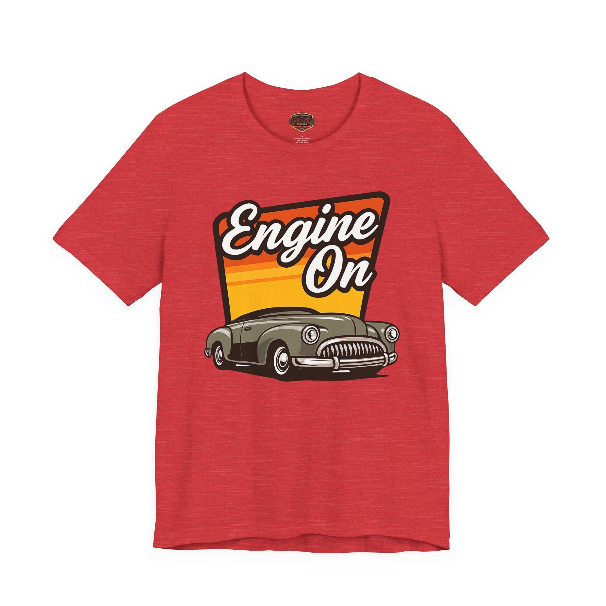 Engine On Vintage Car T-Shirt - Retro Classic Auto Tee