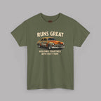 Vintage Car 'Runs Great' Tee | Classic Hot Rod Graphic Shirt