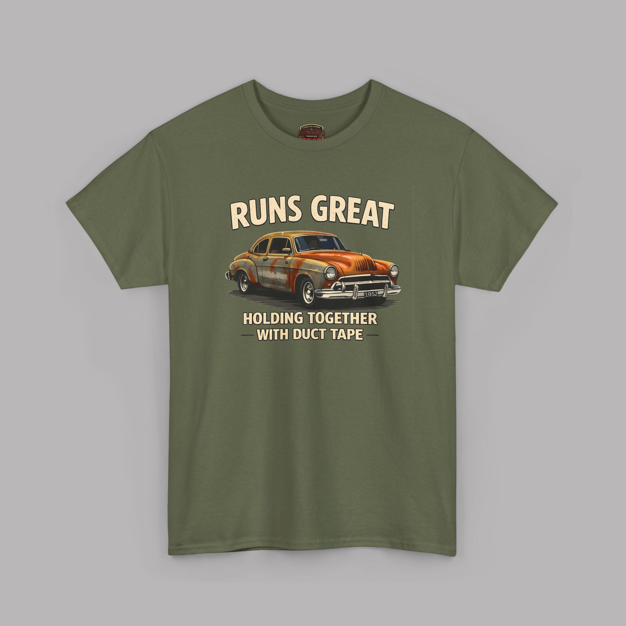 Vintage Car 'Runs Great' Tee | Classic Hot Rod Graphic Shirt