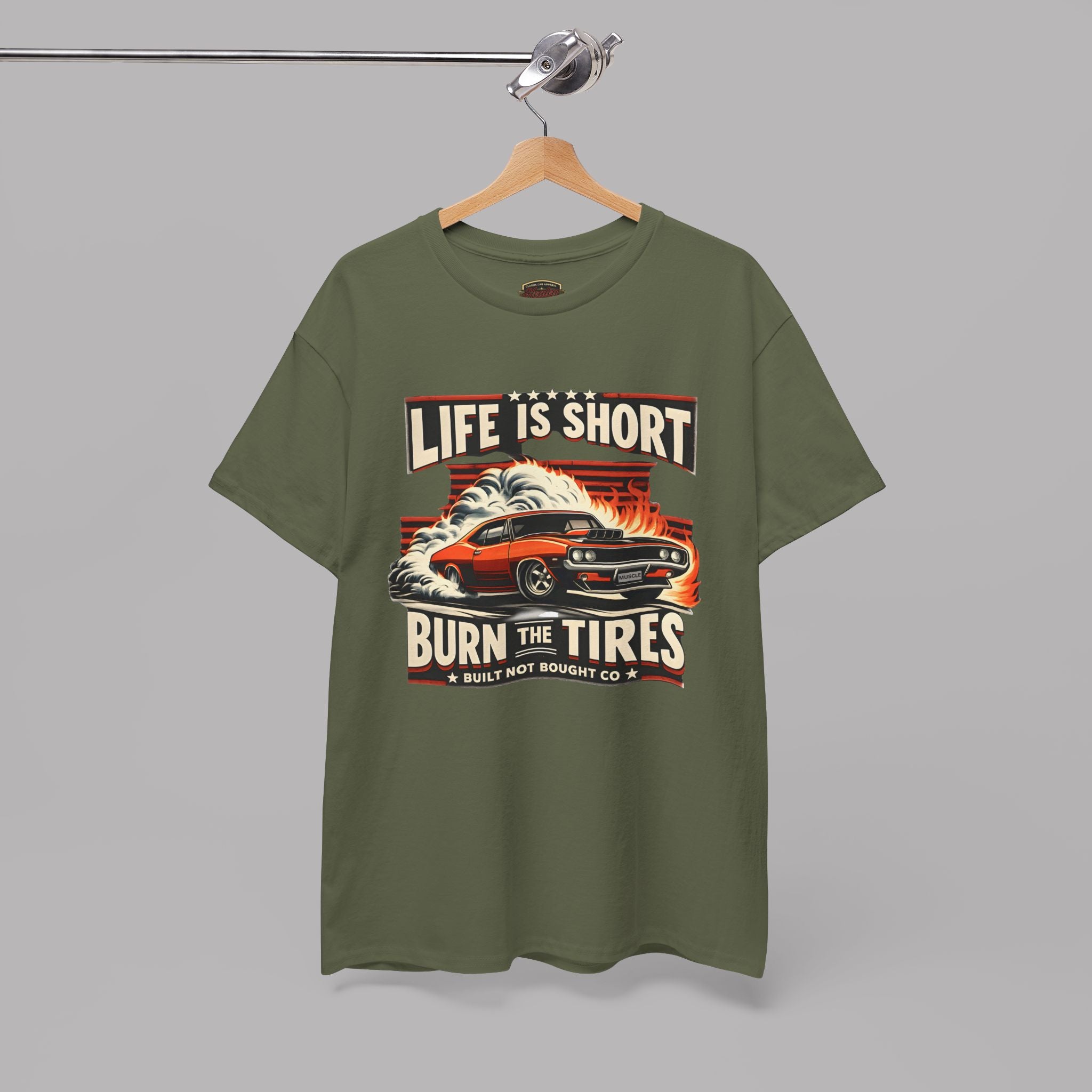 Vintage Muscle Car T-Shirt – Burn the Tires Tee