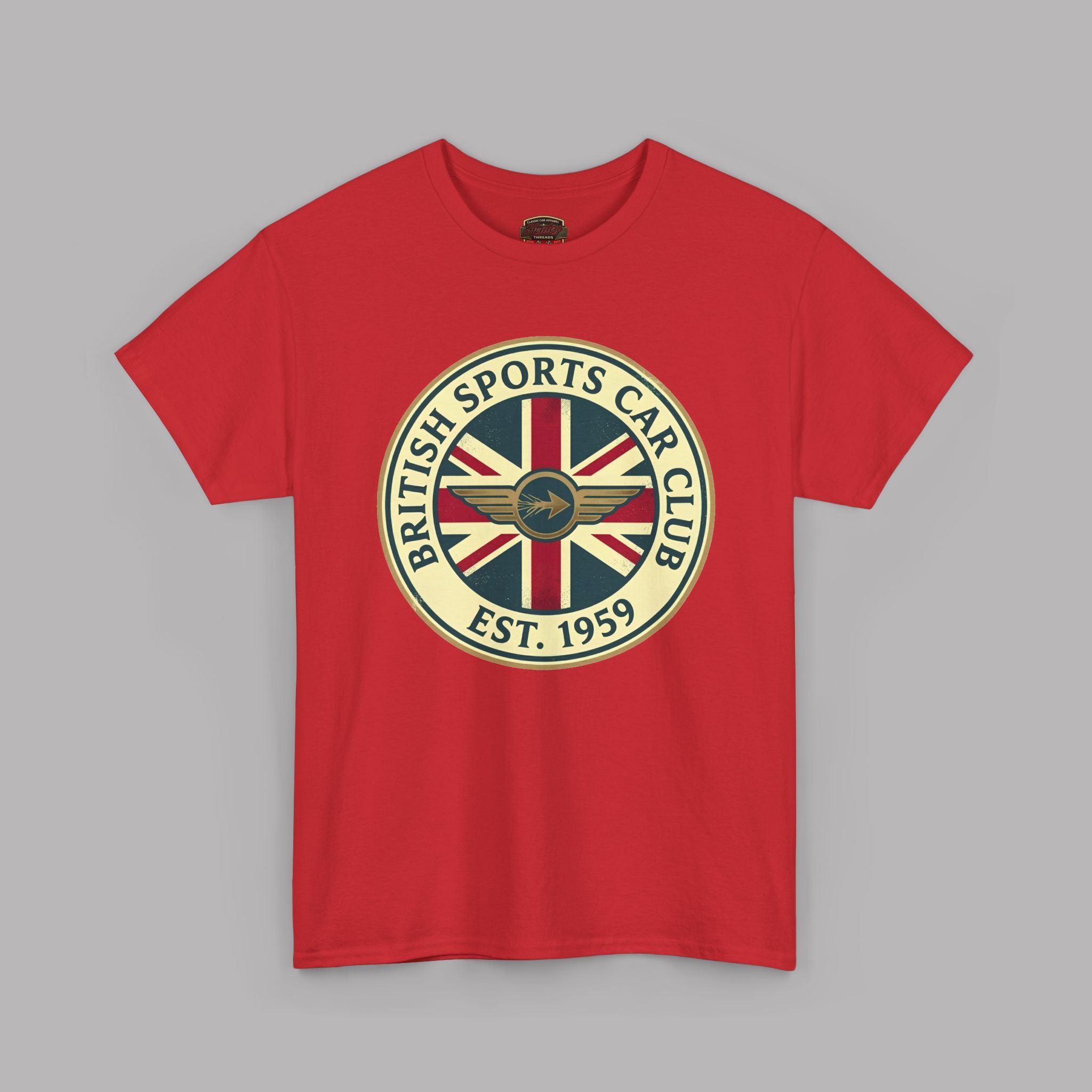 British Sports Car Club Tee | Vintage Badge Gift Shirt